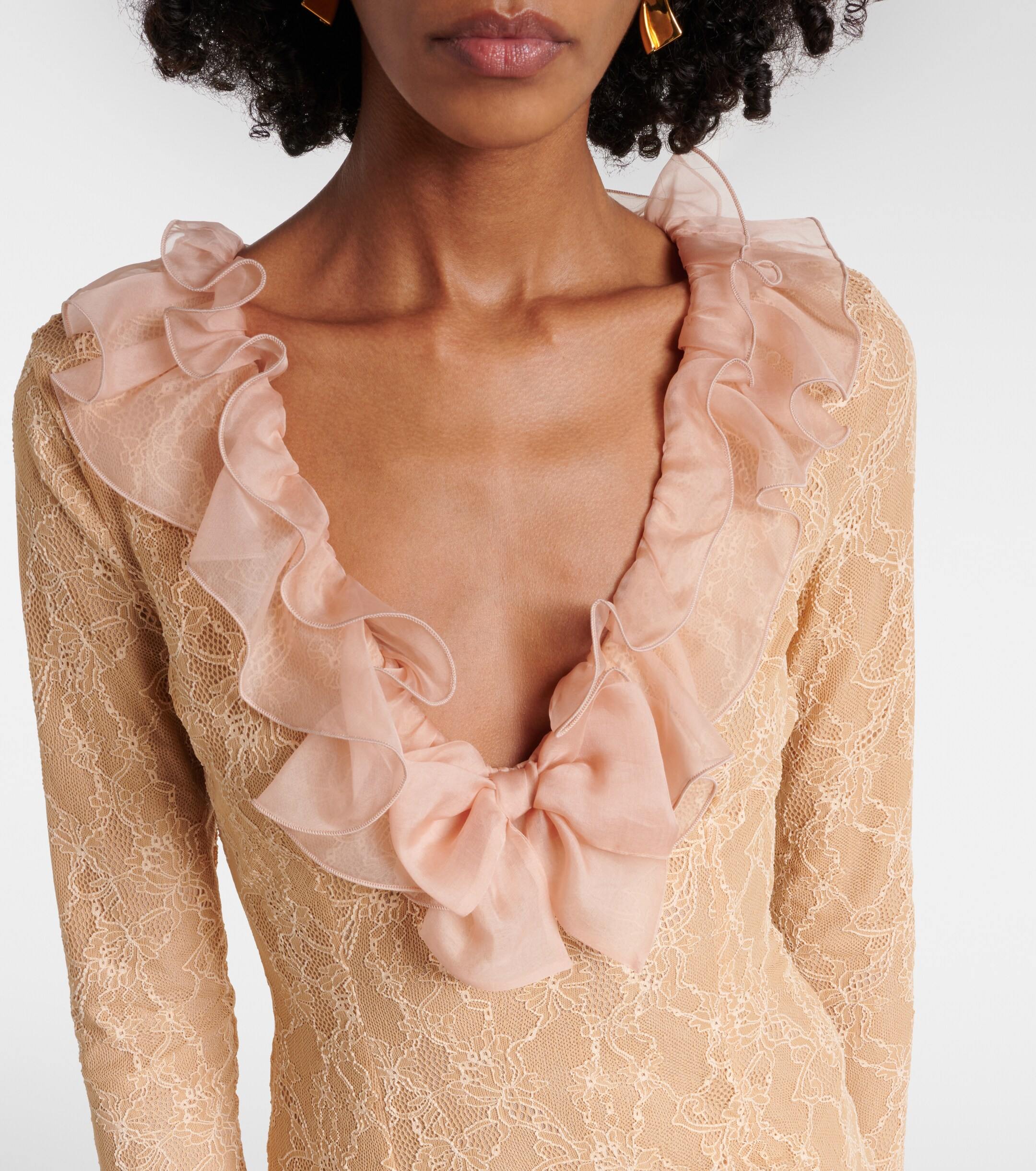 ❤️染色纱领蕾丝连衣裙！两色 SML