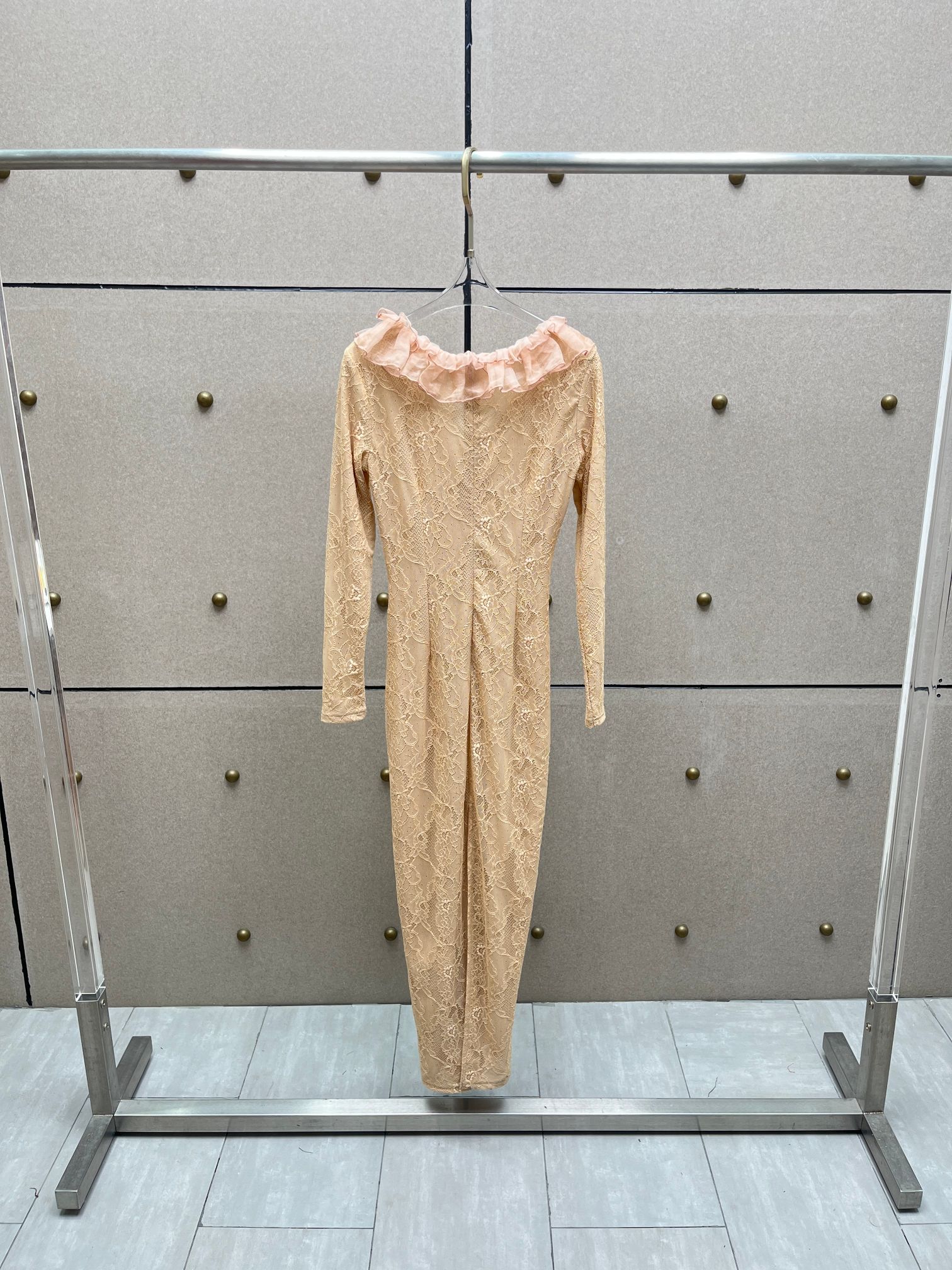 ❤️染色纱领蕾丝连衣裙！两色 SML