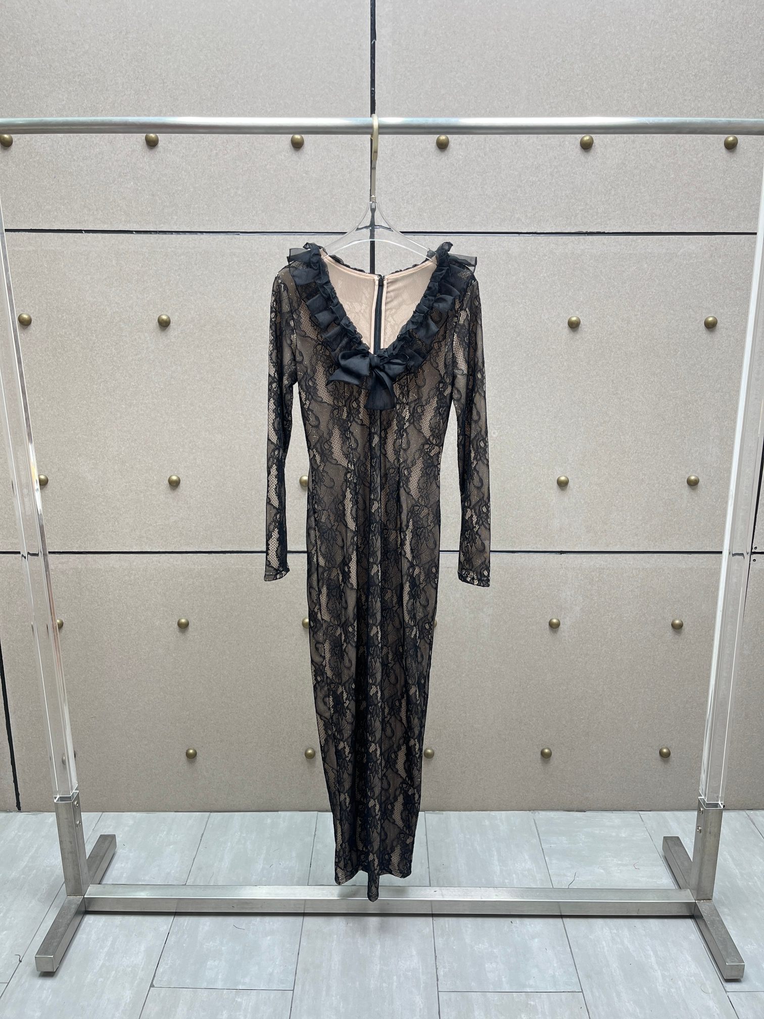 ❤️染色纱领蕾丝连衣裙！两色 SML