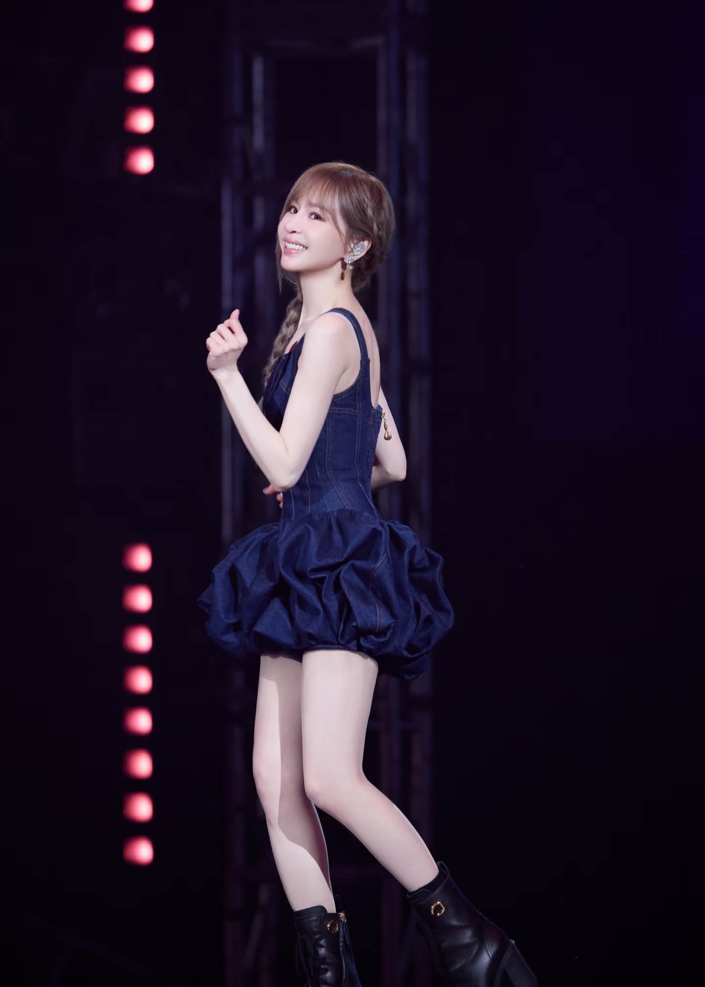 ❤️拼块牛仔花苞连衣裙！棉 SML