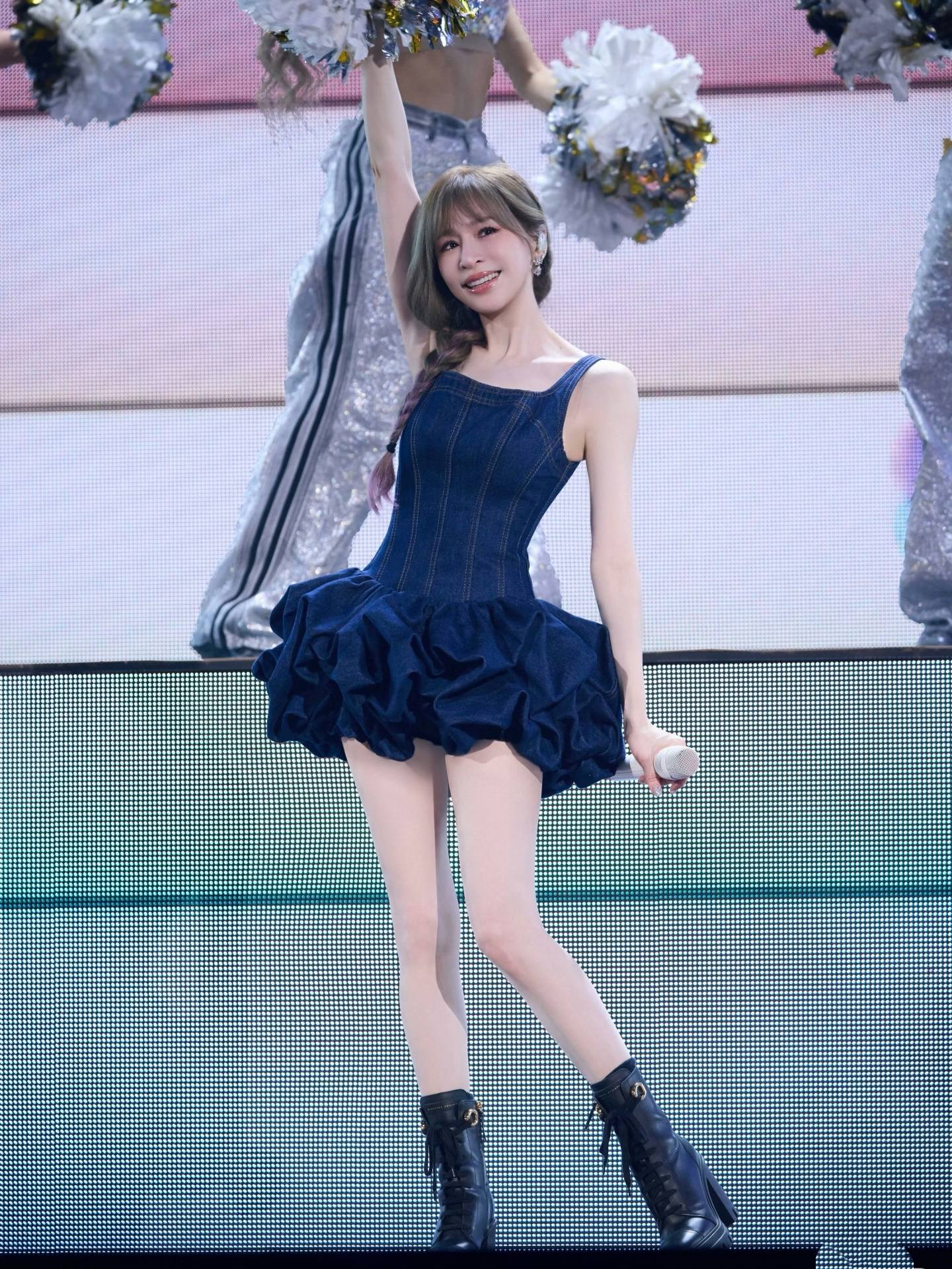 ❤️拼块牛仔花苞连衣裙！棉 SML