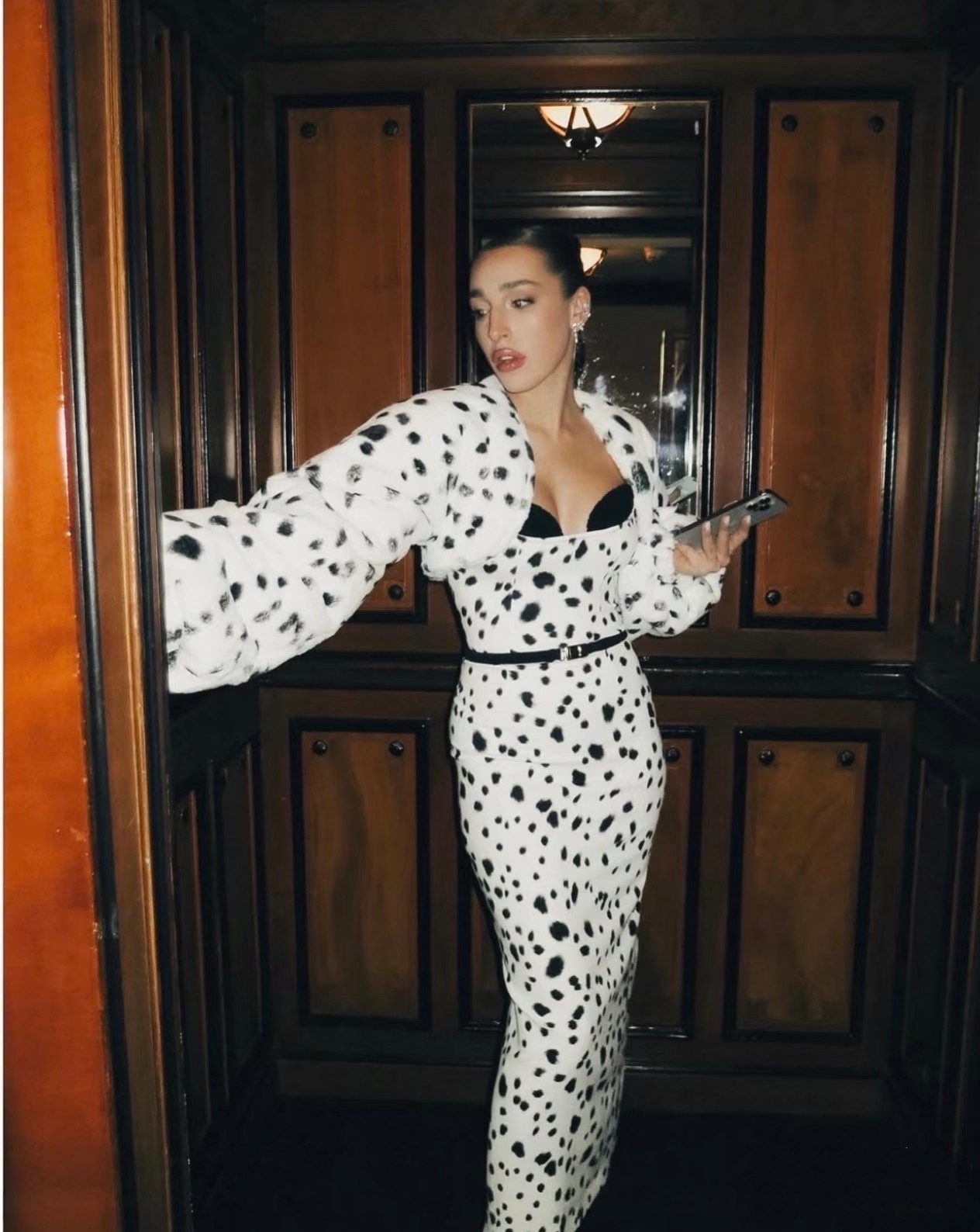 ❤️斑点印花收腰连衣裙！SML