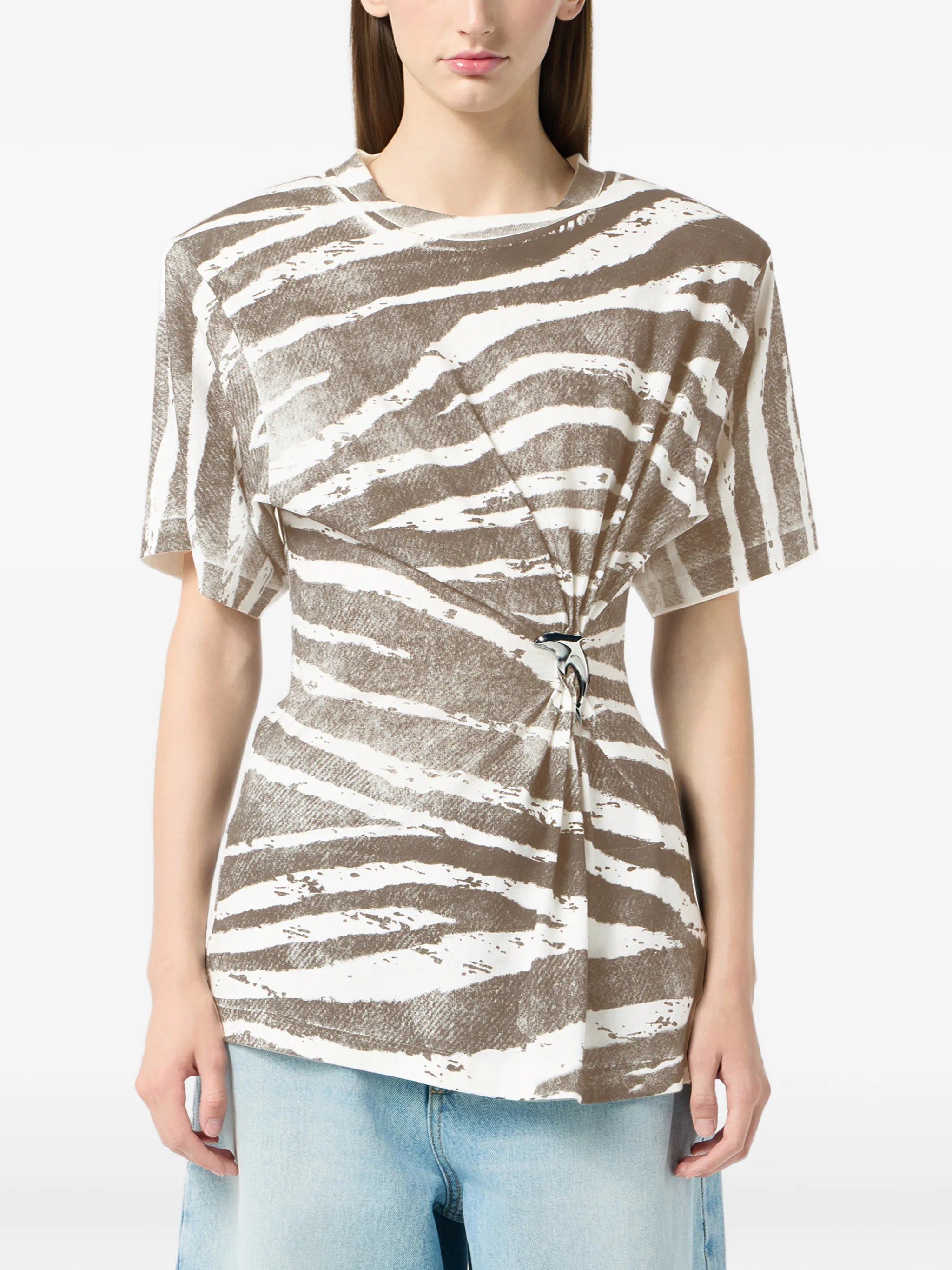 ❤️斑马纹印花T恤！棉 SML