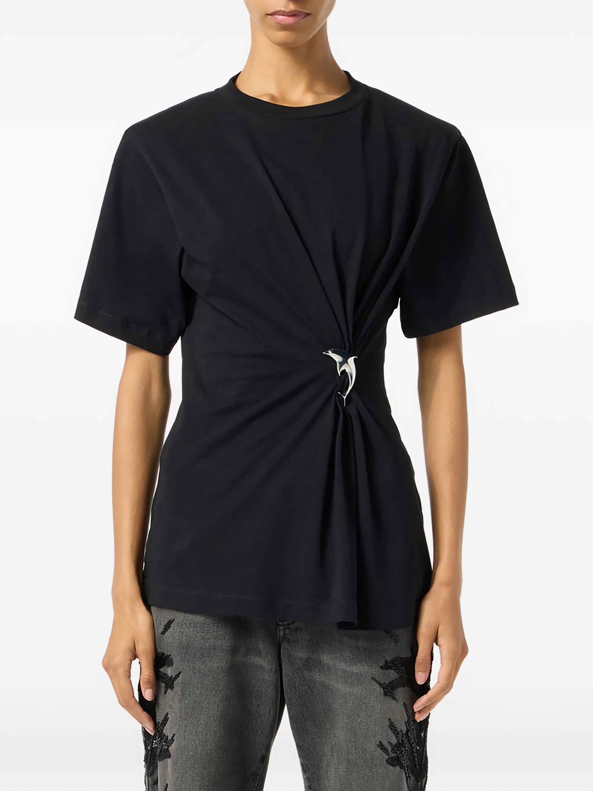 ❤️海豚收褶T恤！棉 两色 SML