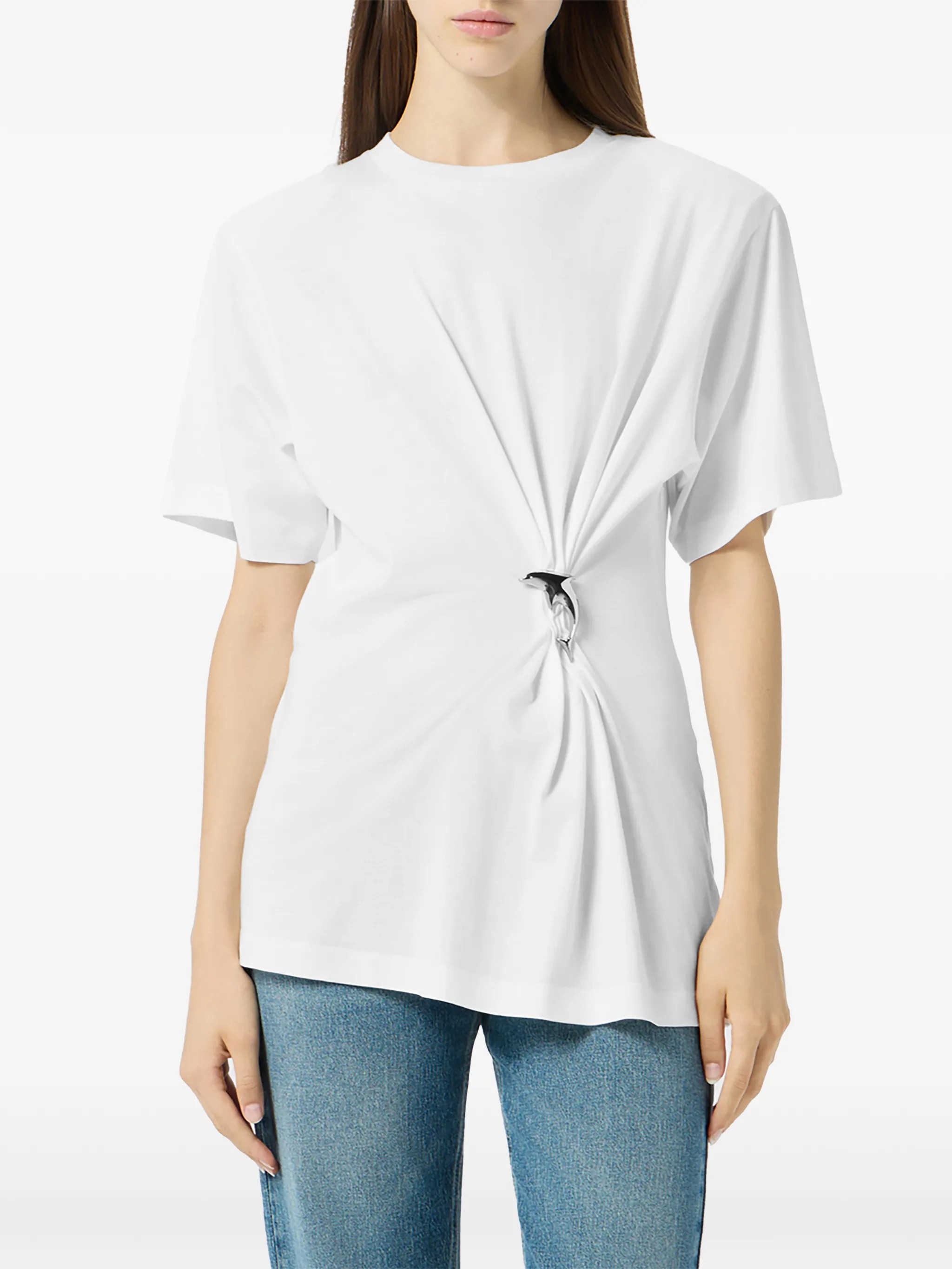 ❤️海豚收褶T恤！棉 两色 SML