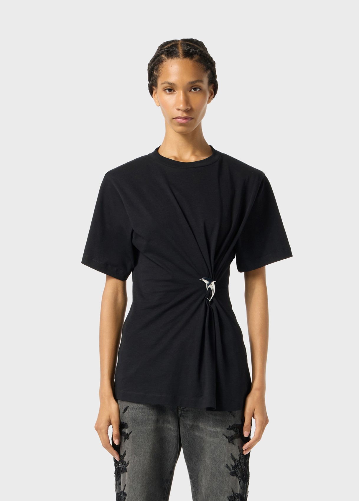 ❤️海豚收褶T恤！棉 两色 SML