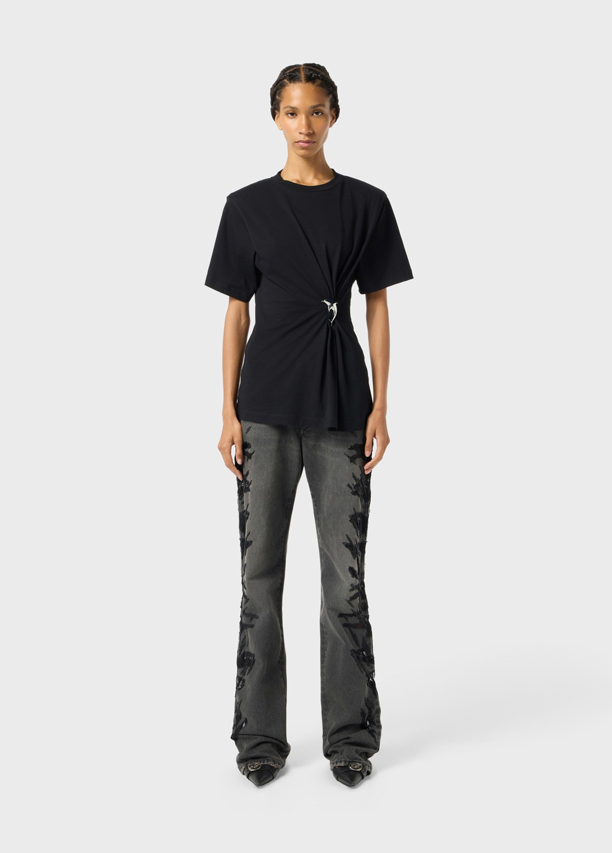 ❤️海豚收褶T恤！棉 两色 SML