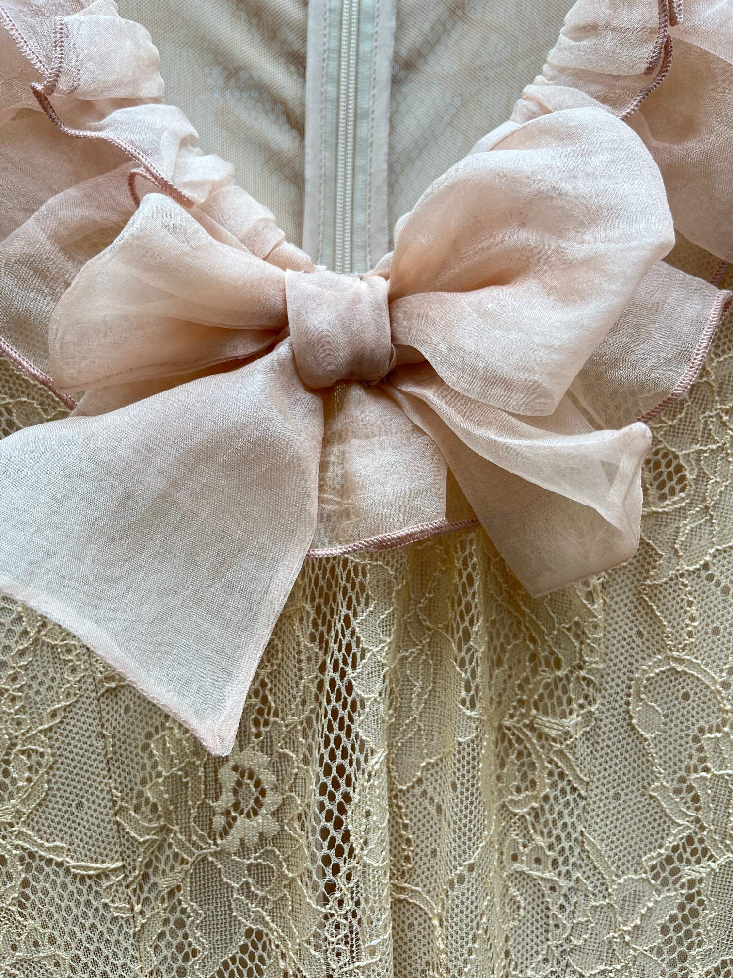 ❤️染色纱领蕾丝连衣裙！两色 SML