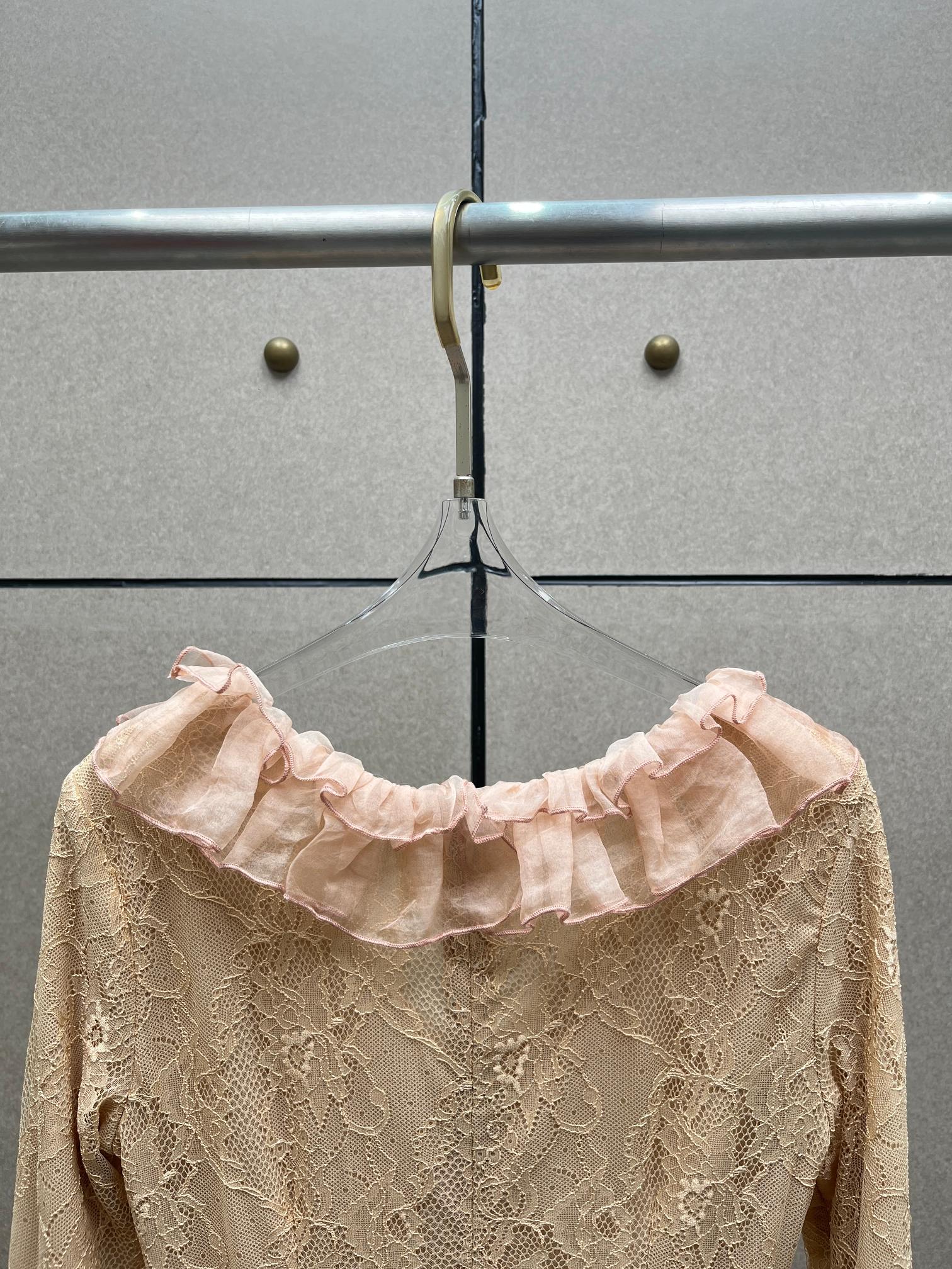 ❤️染色纱领蕾丝连衣裙！两色 SML