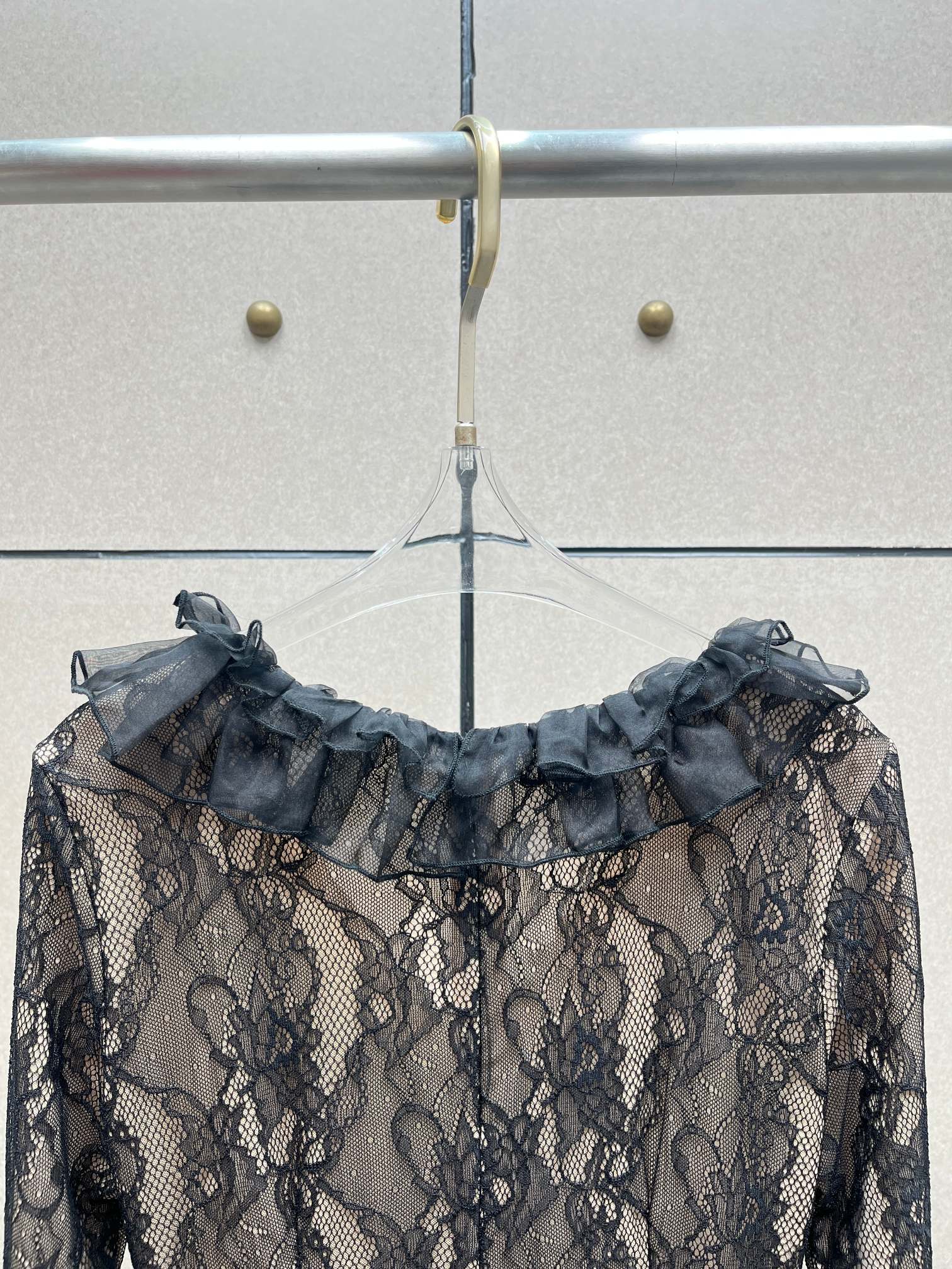 ❤️染色纱领蕾丝连衣裙！两色 SML