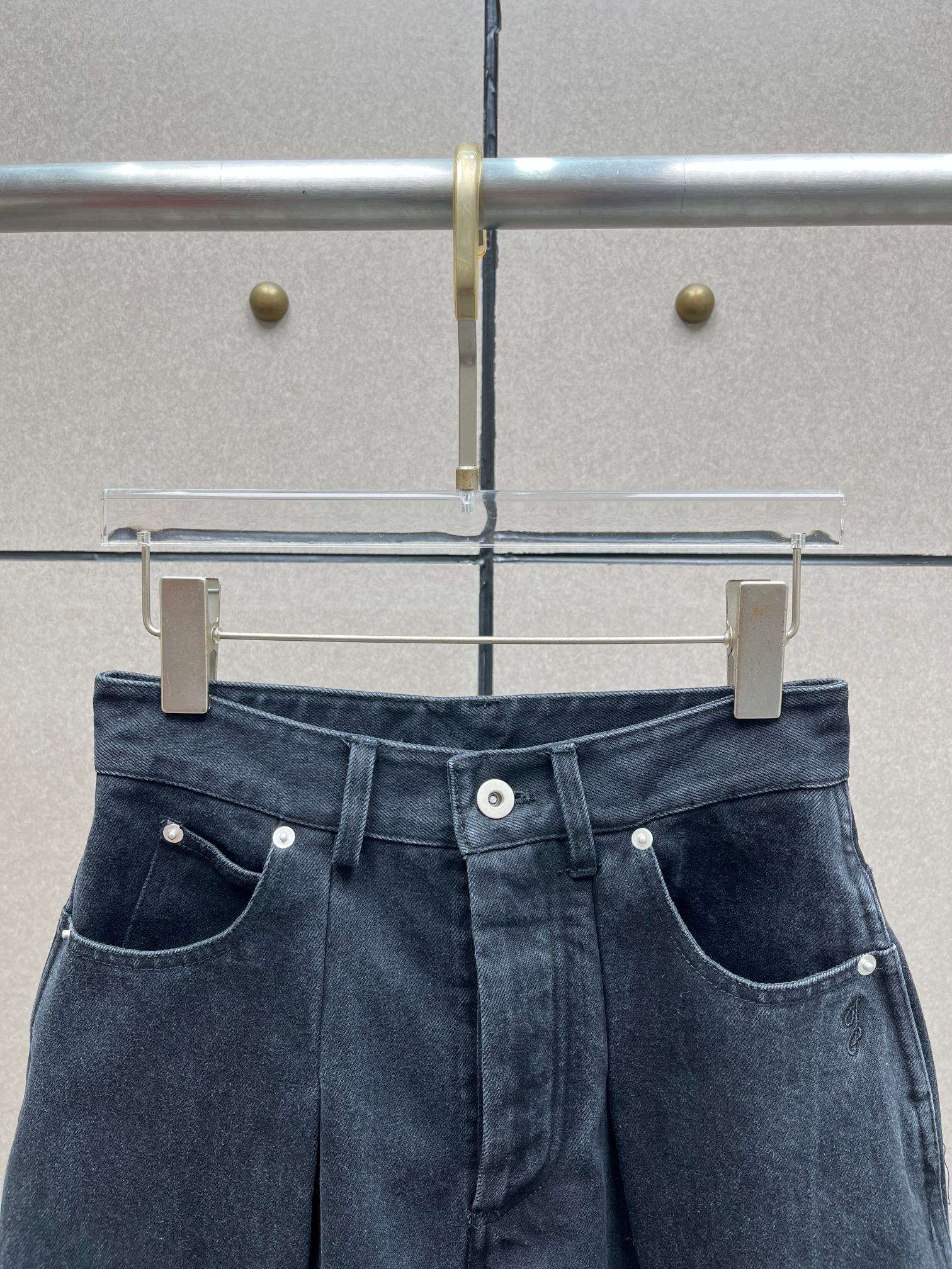 ❤️刺绣标志牛仔长裤！棉 SML