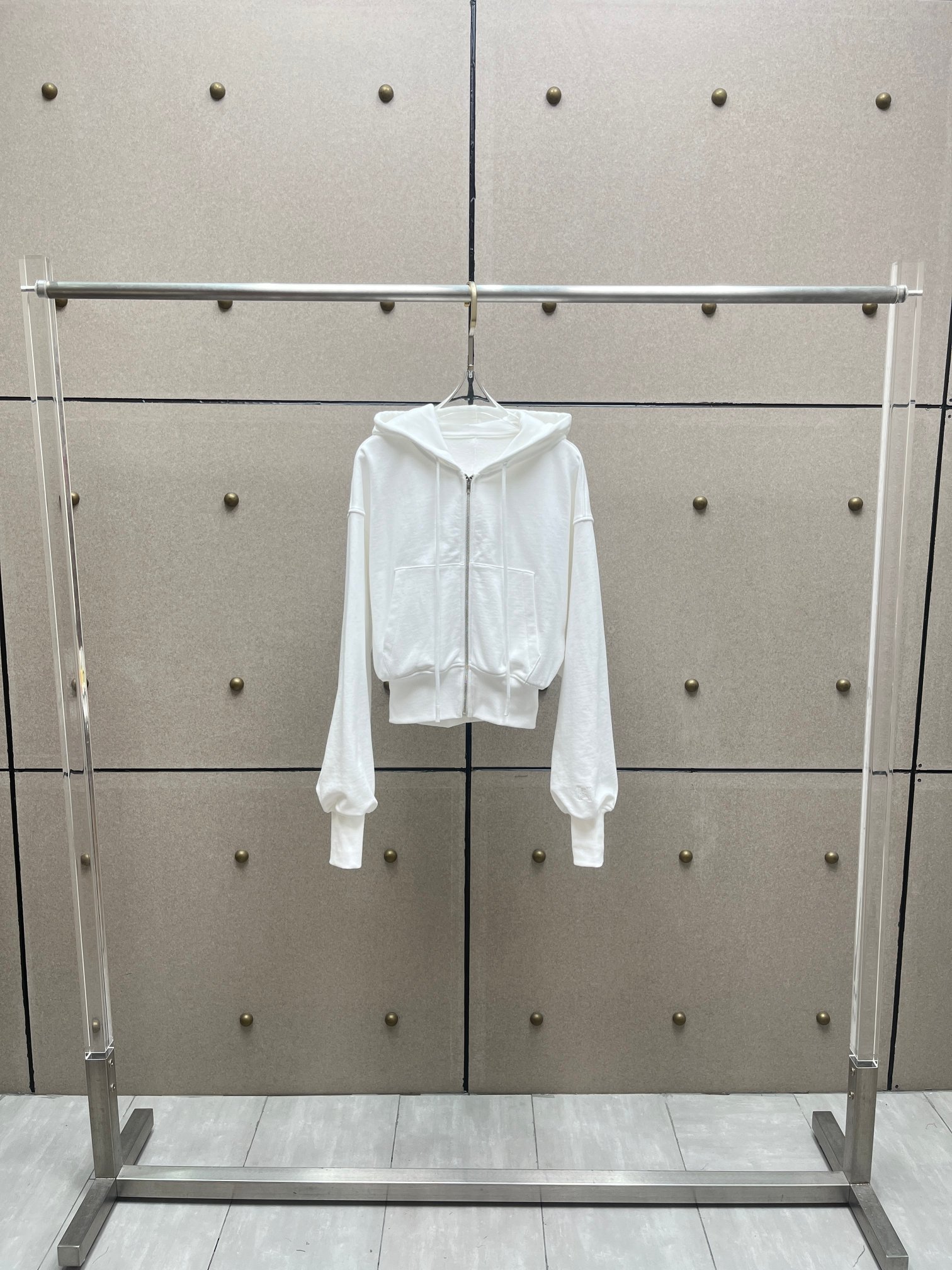 ❤️连帽拉链卫衣外套！棉 白 SML