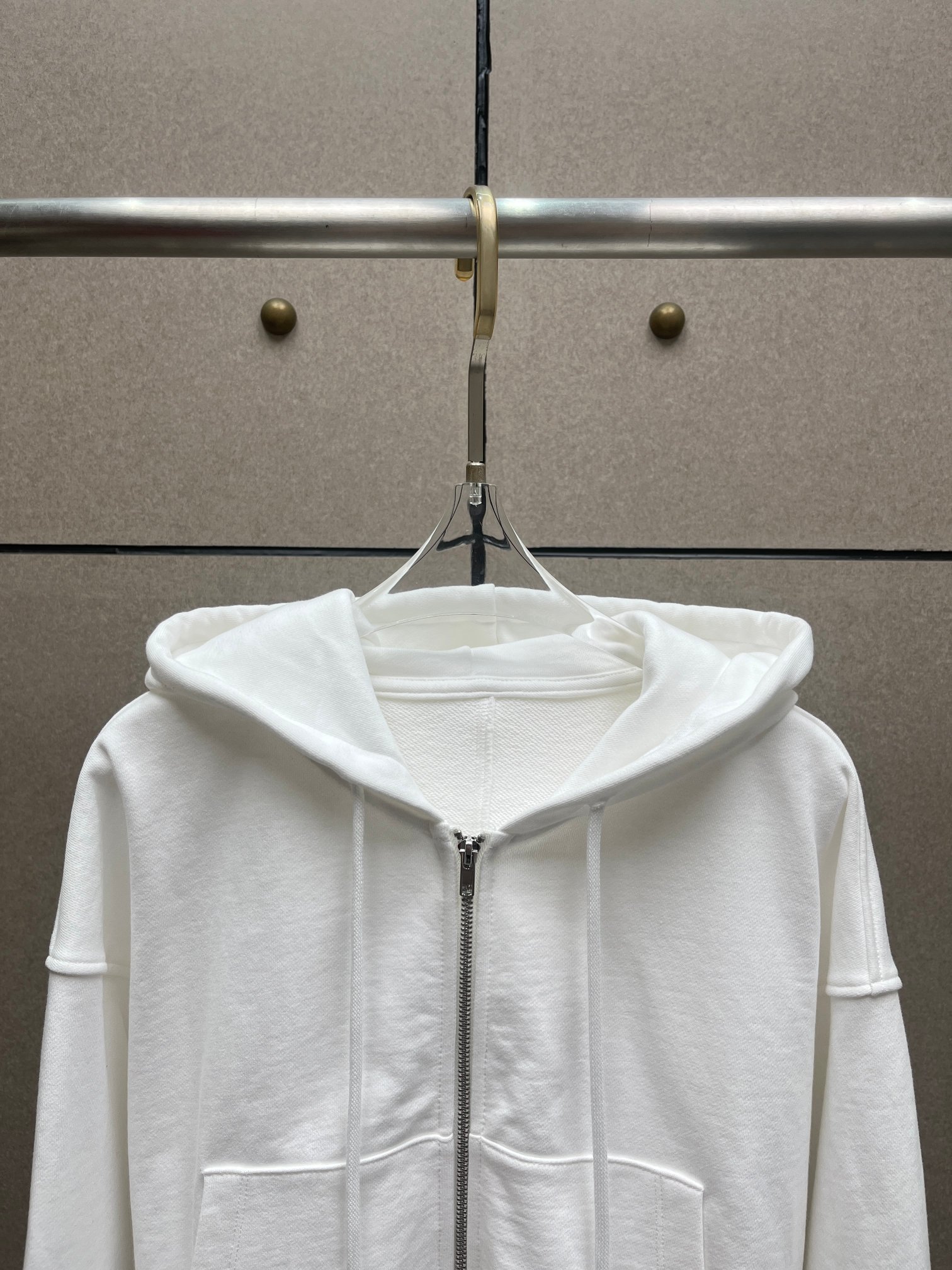 ❤️连帽拉链卫衣外套！棉 白 SML