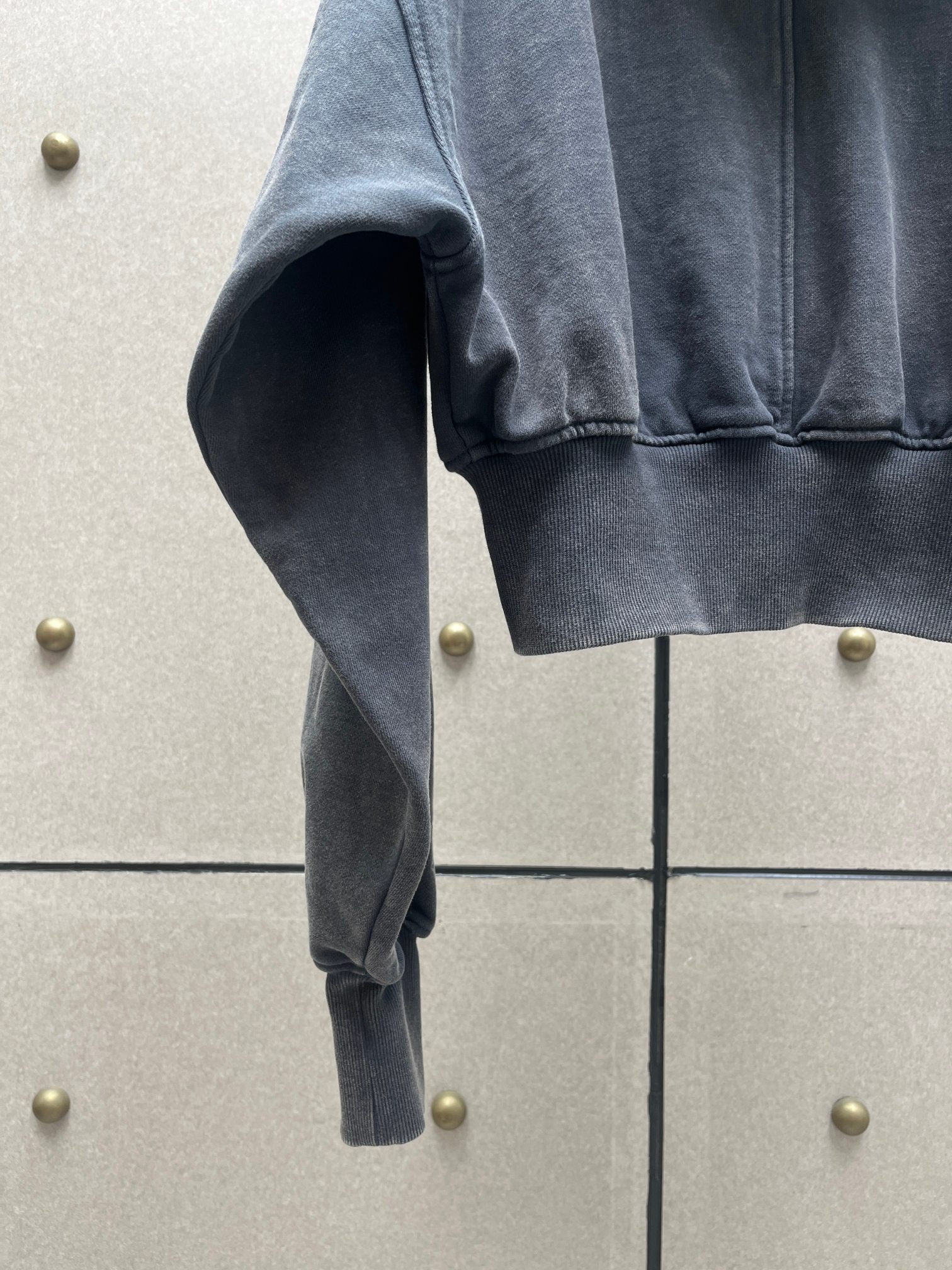 ❤️连帽拉链重效洗卫衣外套！棉 黑灰色 SML