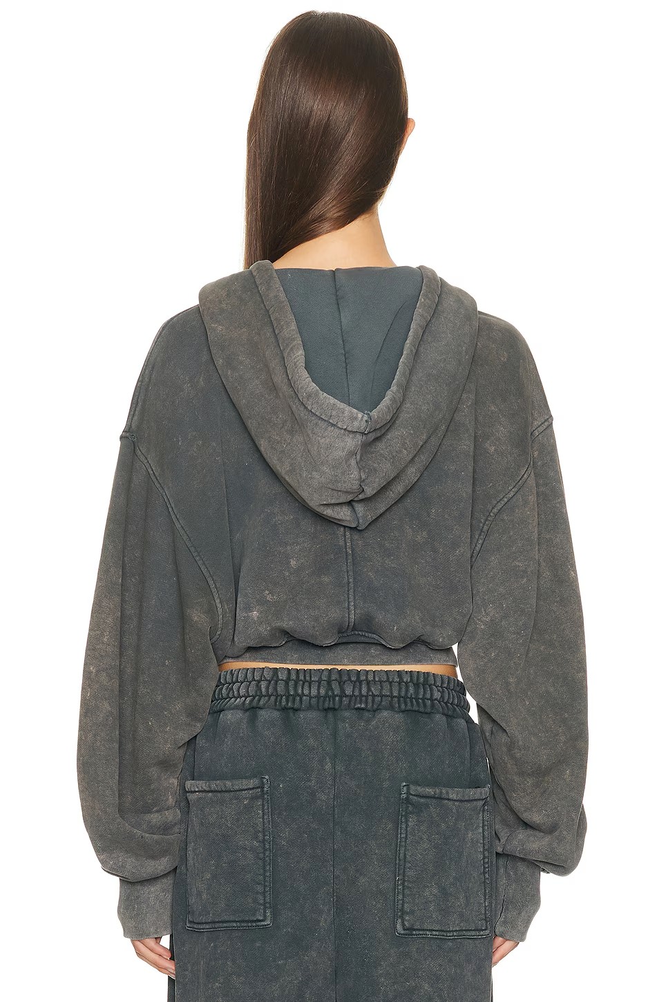 ❤️连帽拉链重效洗卫衣外套！棉 黑灰色 SML