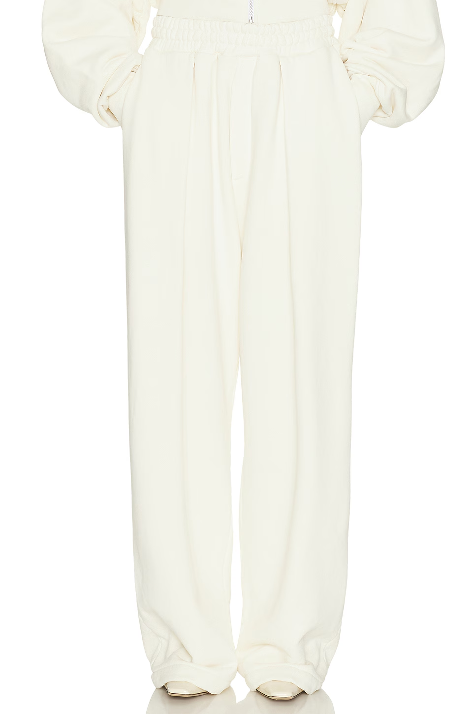 NO:753959,Elastic waist sweatpants!  cotton white SML,,19860909橡筋腰卫裤！棉 白 SML,,,Women's clothing
