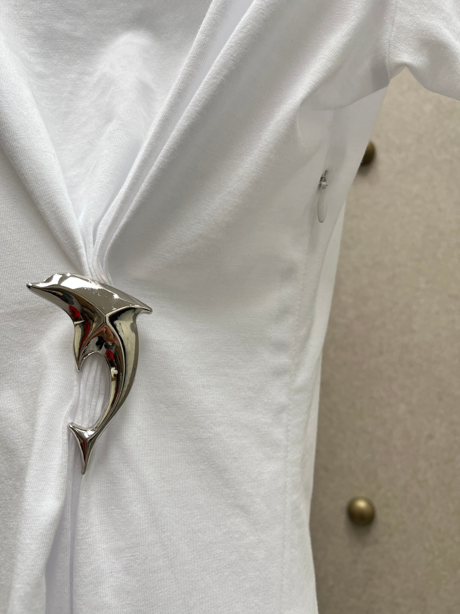 ❤️海豚收褶T恤！棉 两色 SML