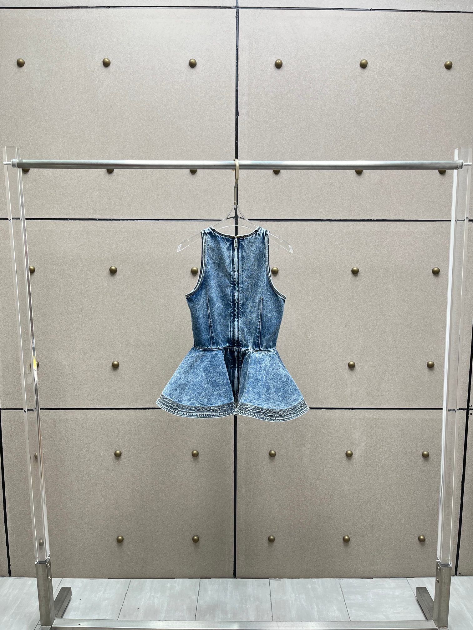 ❤️车线雪花牛仔无袖上衣！棉 SML