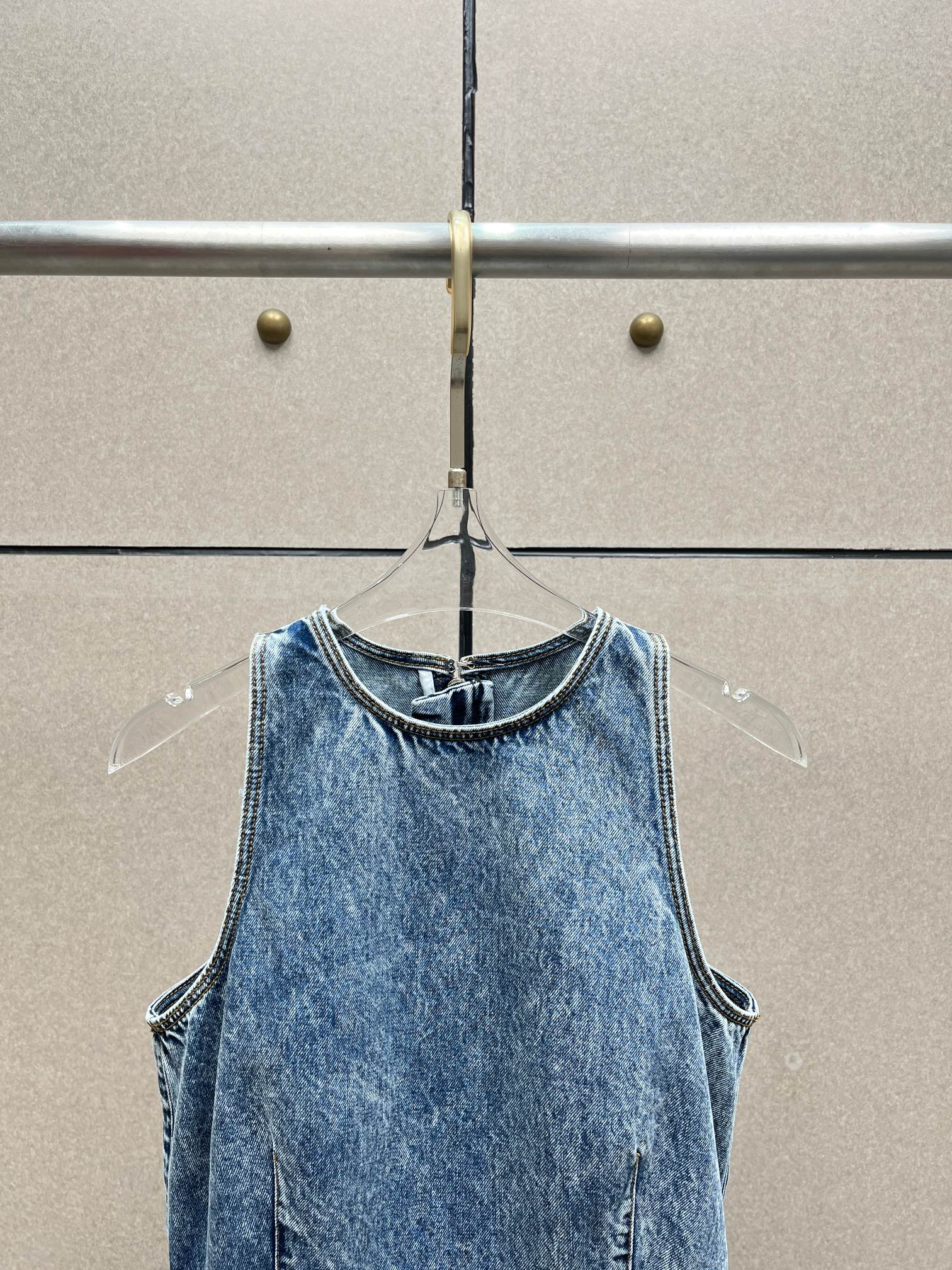 ❤️车线雪花牛仔无袖上衣！棉 SML