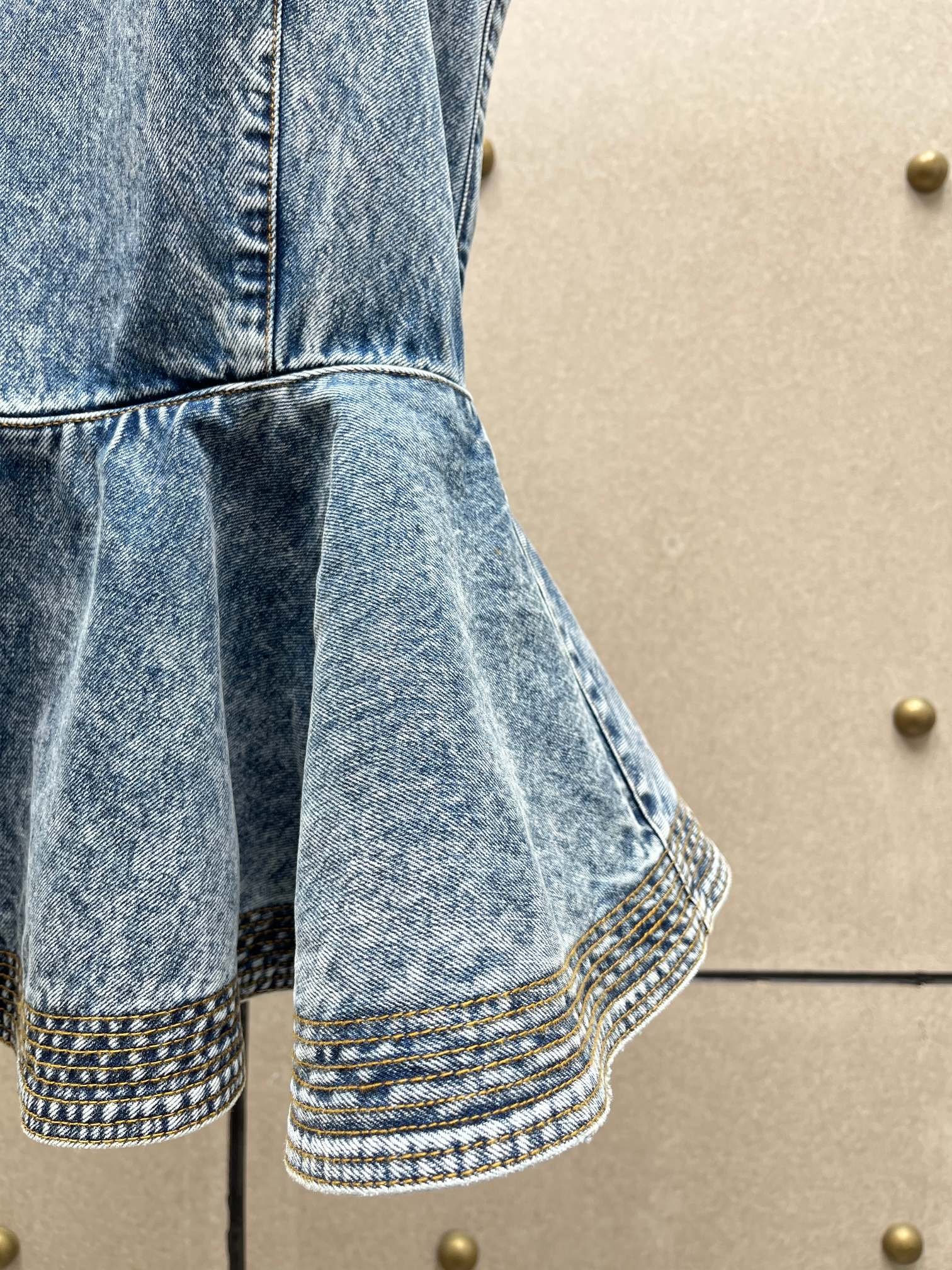 ❤️车线雪花牛仔无袖上衣！棉 SML