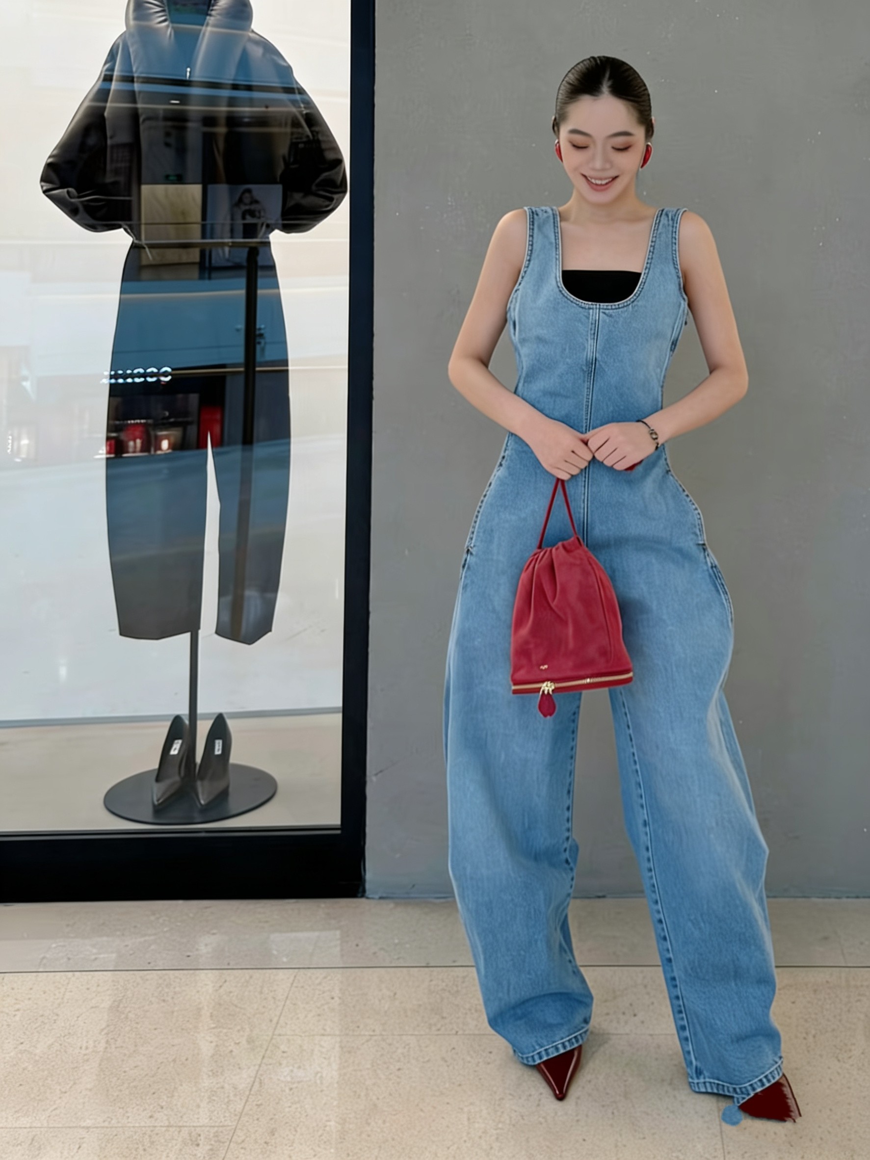 ❤️洗水牛仔背带裤！棉 SML