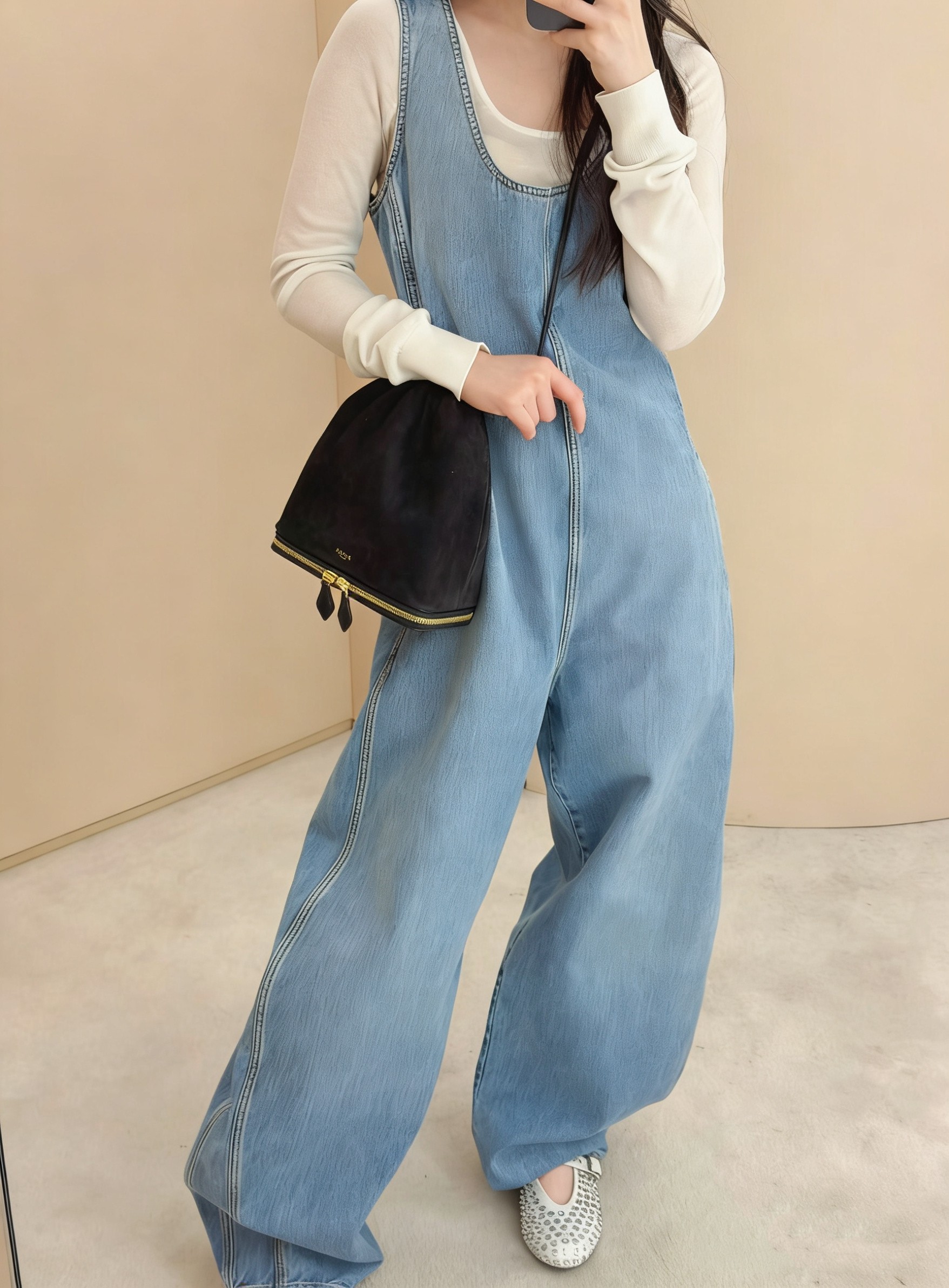 ❤️洗水牛仔背带裤！棉 SML