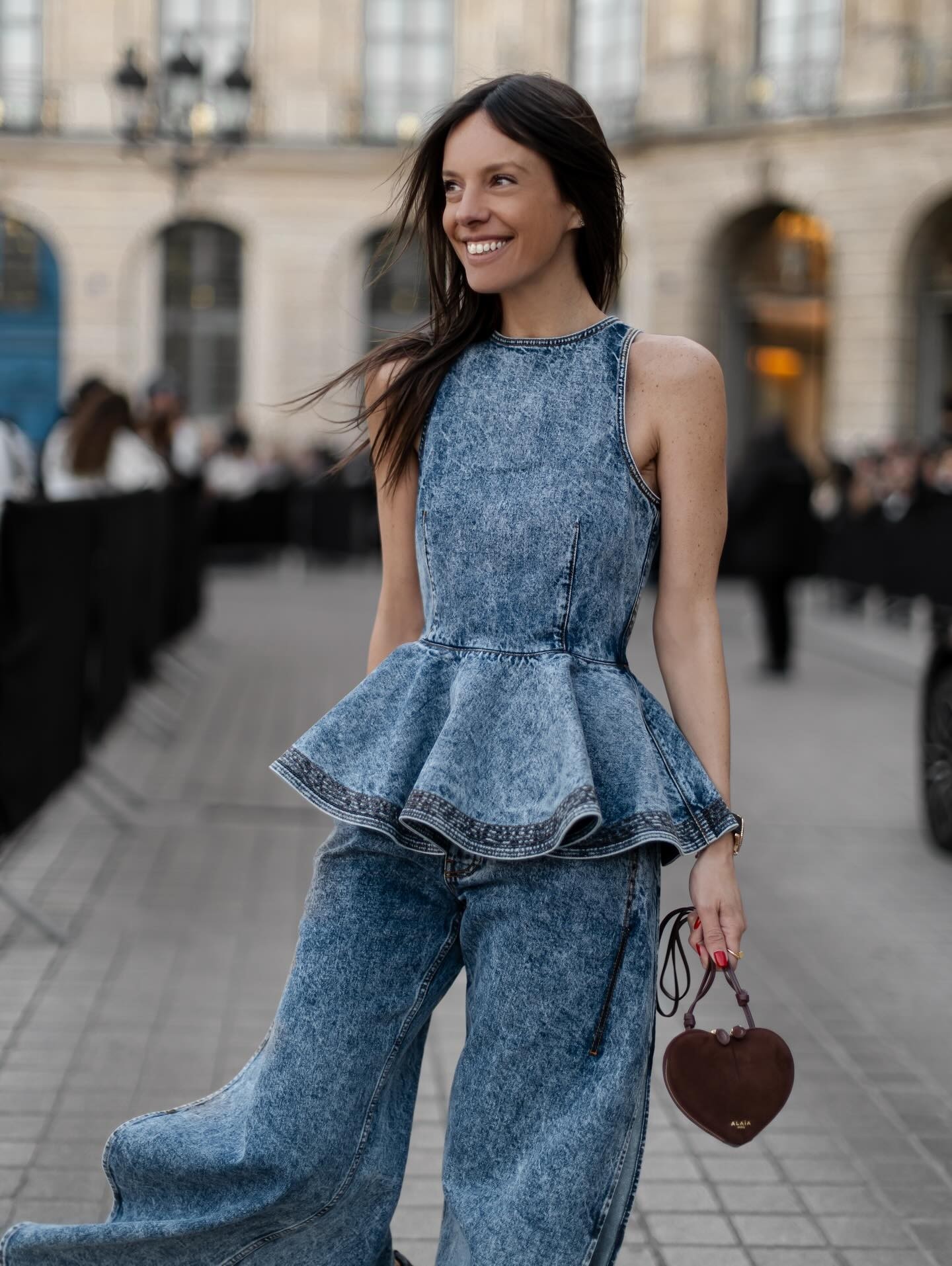 ❤️车线雪花牛仔无袖上衣！棉 SML