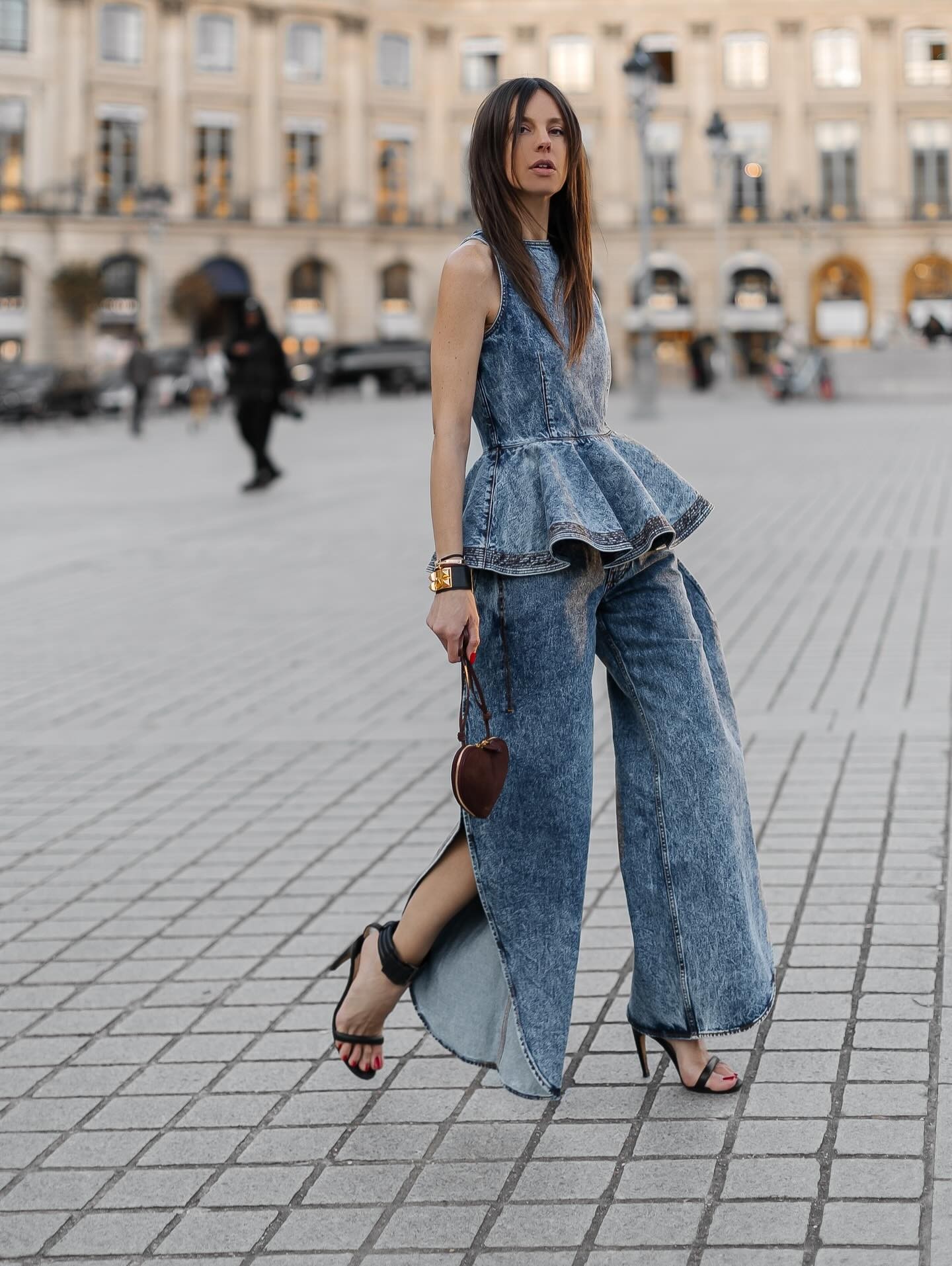 ❤️雪花洗水牛仔裤！棉 SML