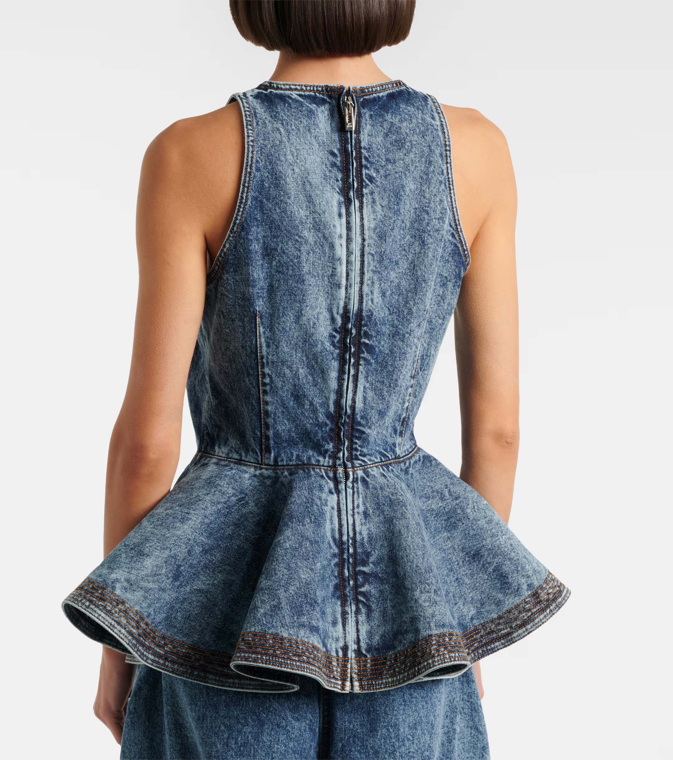 ❤️车线雪花牛仔无袖上衣！棉 SML