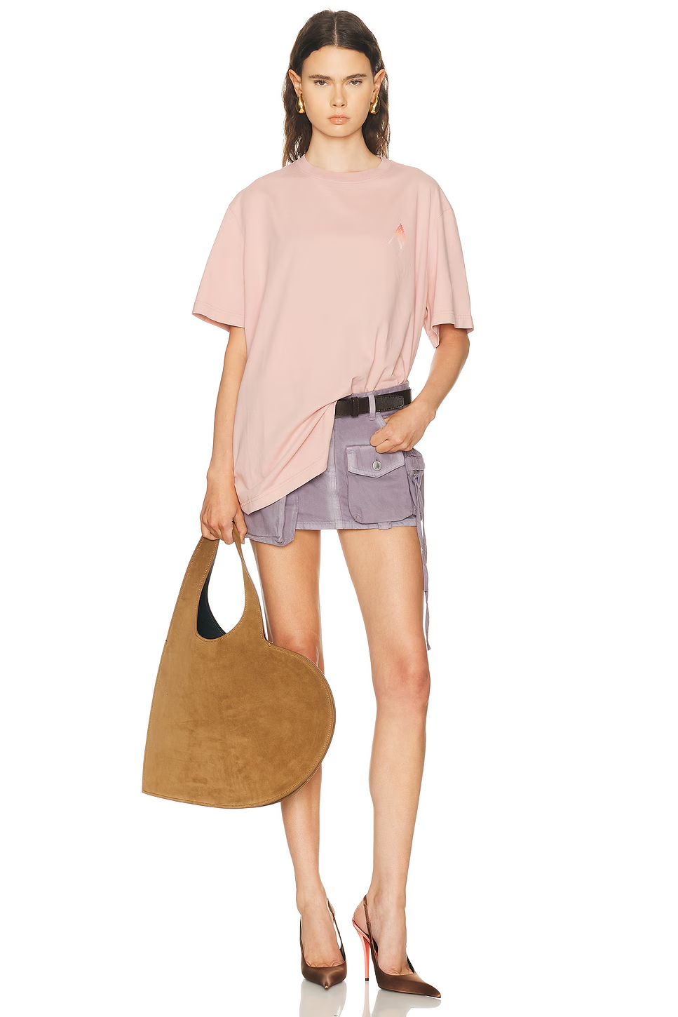 ❤️前后图案印花宽松T恤！棉 SML