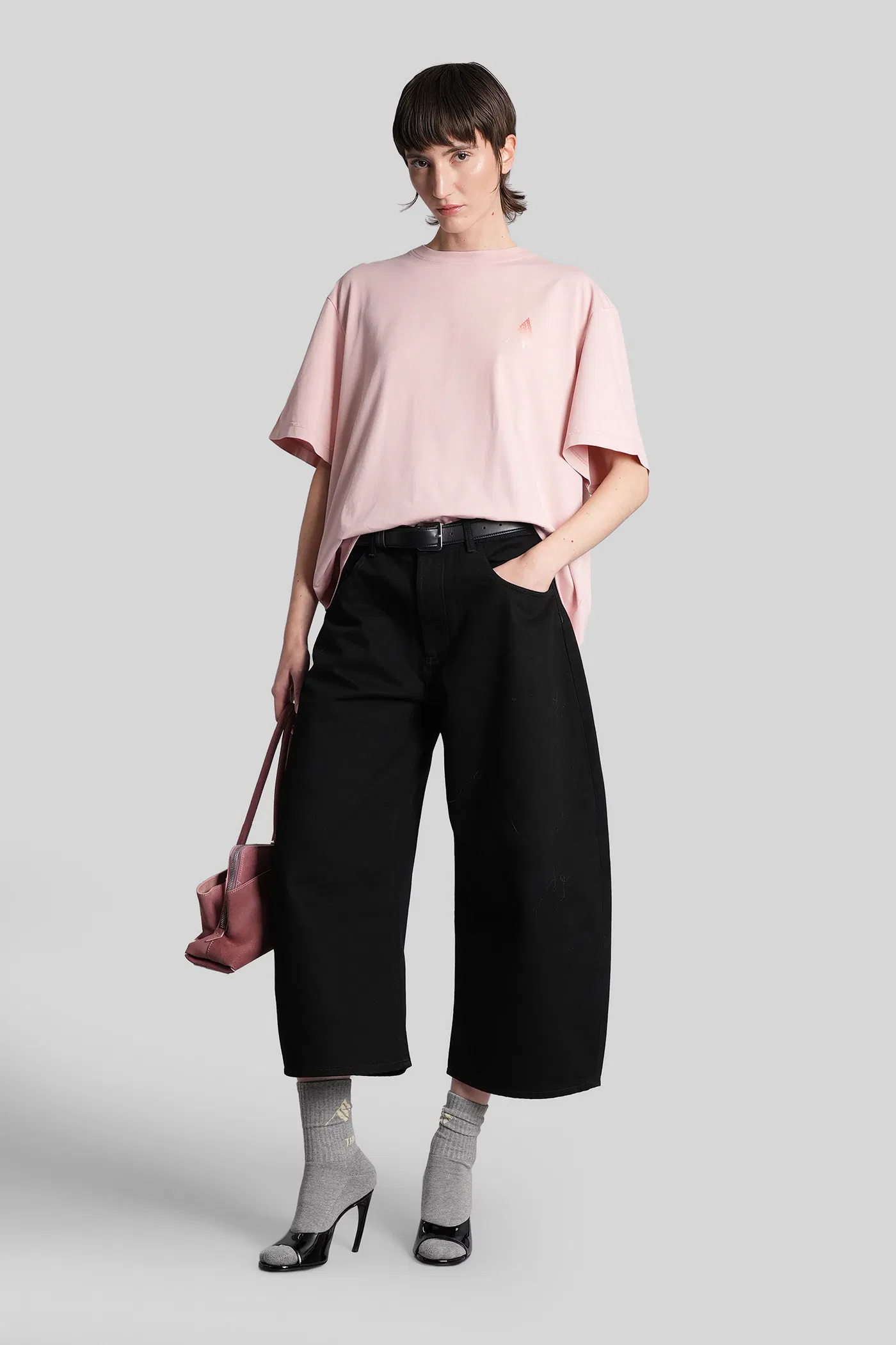 ❤️前后图案印花宽松T恤！棉 SML