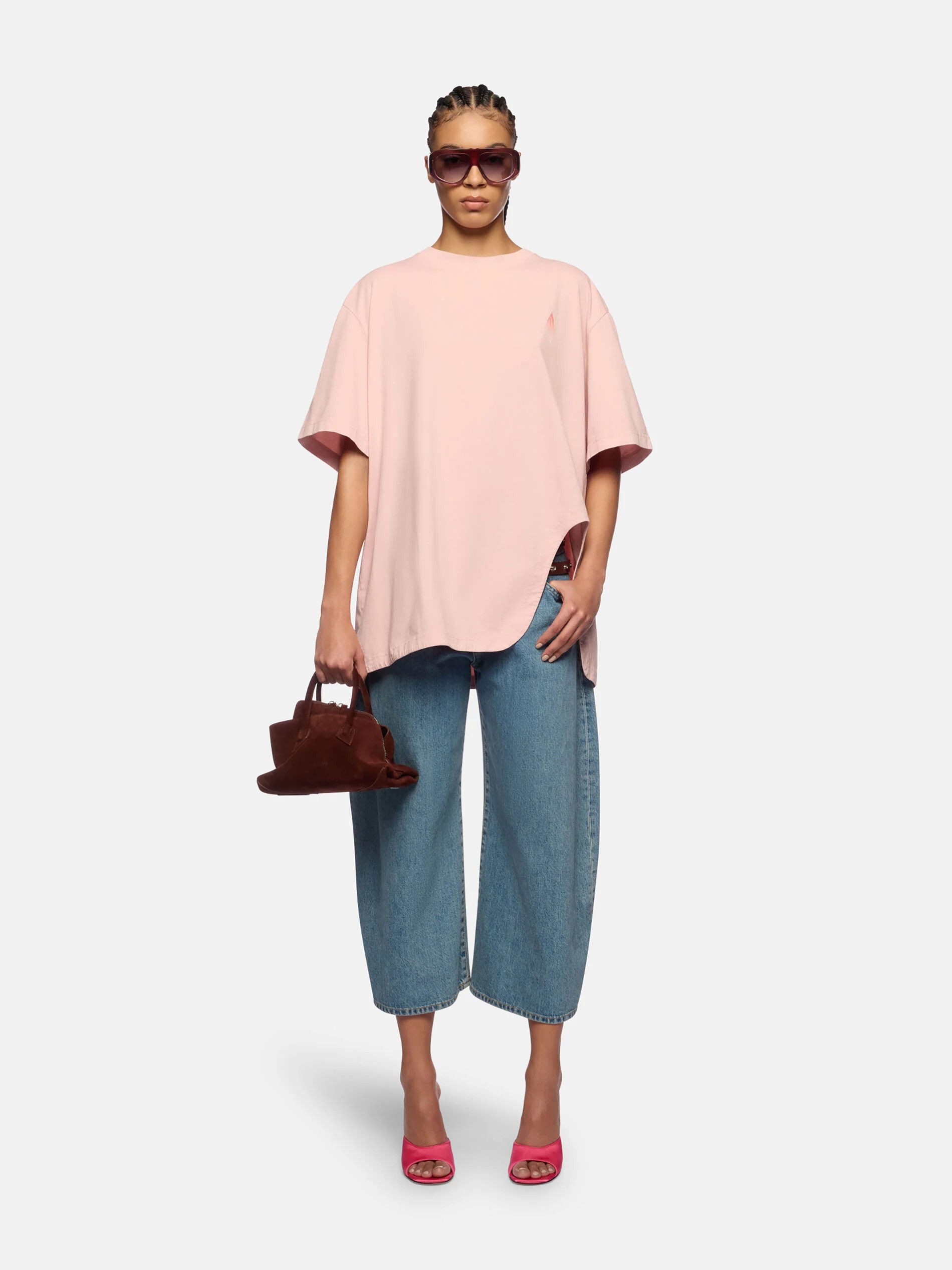 ❤️前后图案印花宽松T恤！棉 SML