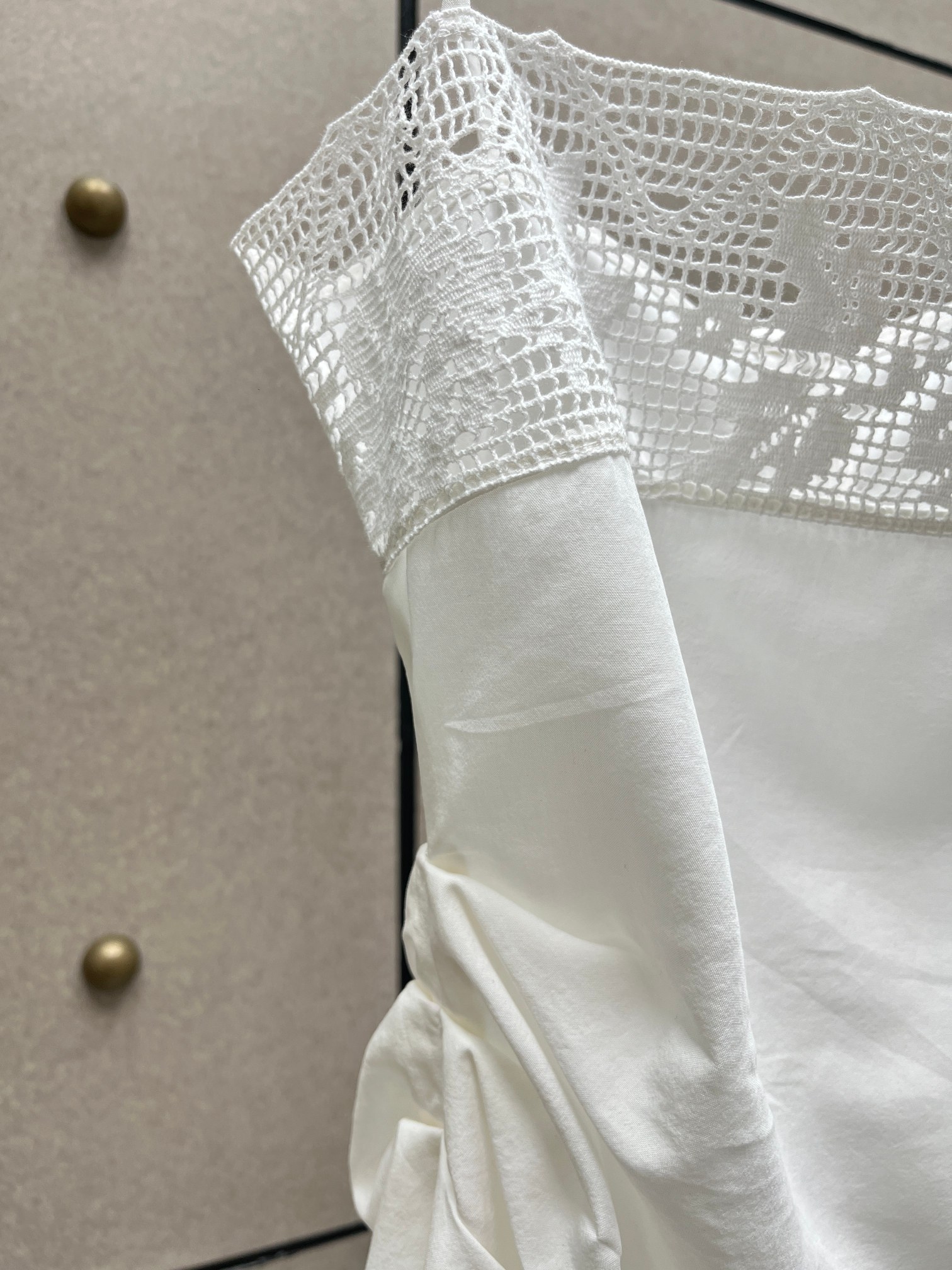 ❤️棉质宽花边收褶吊带上衣！两色 SML