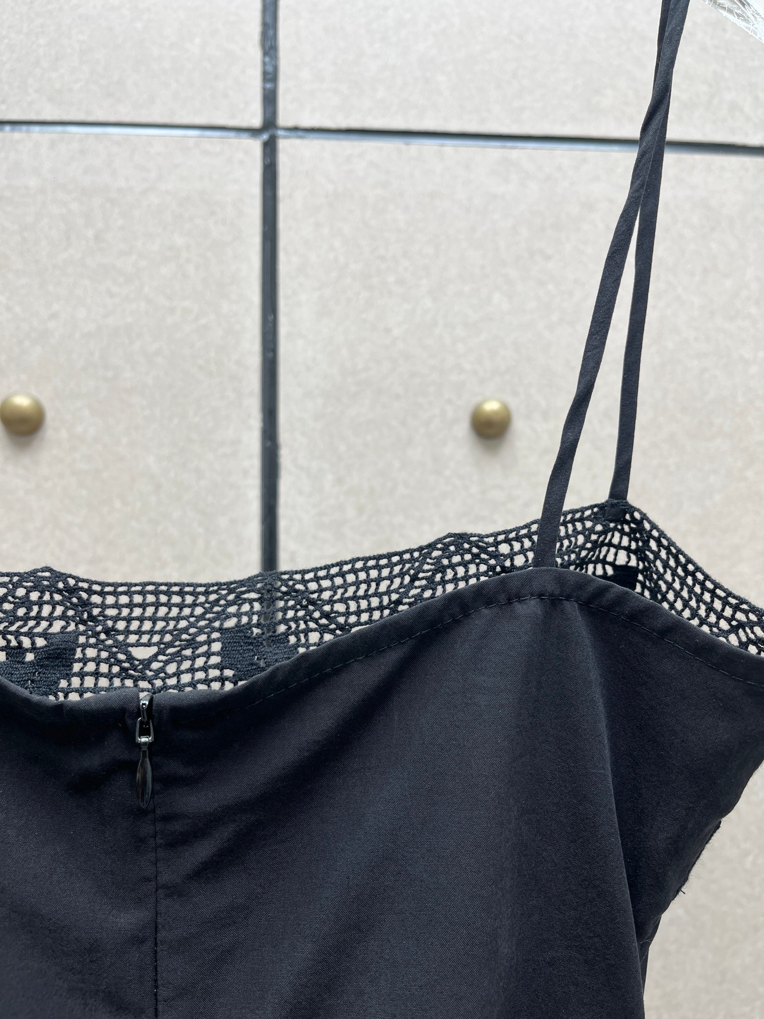 ❤️棉质宽花边收褶吊带上衣！两色 SML