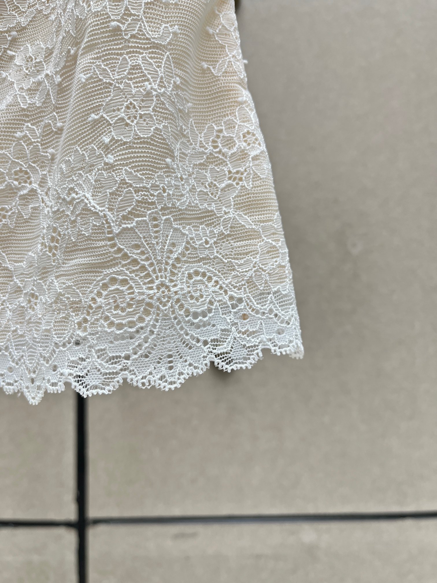 ❤️蕾丝花边拼接露肩短袖上衣！SML