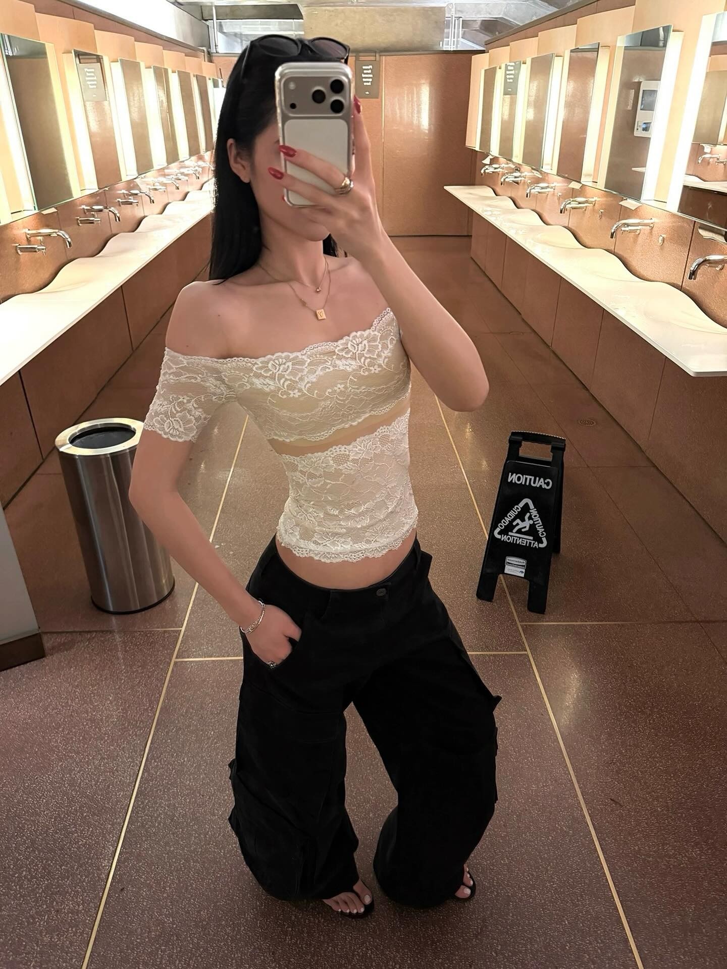 ❤️蕾丝花边拼接露肩短袖上衣！SML