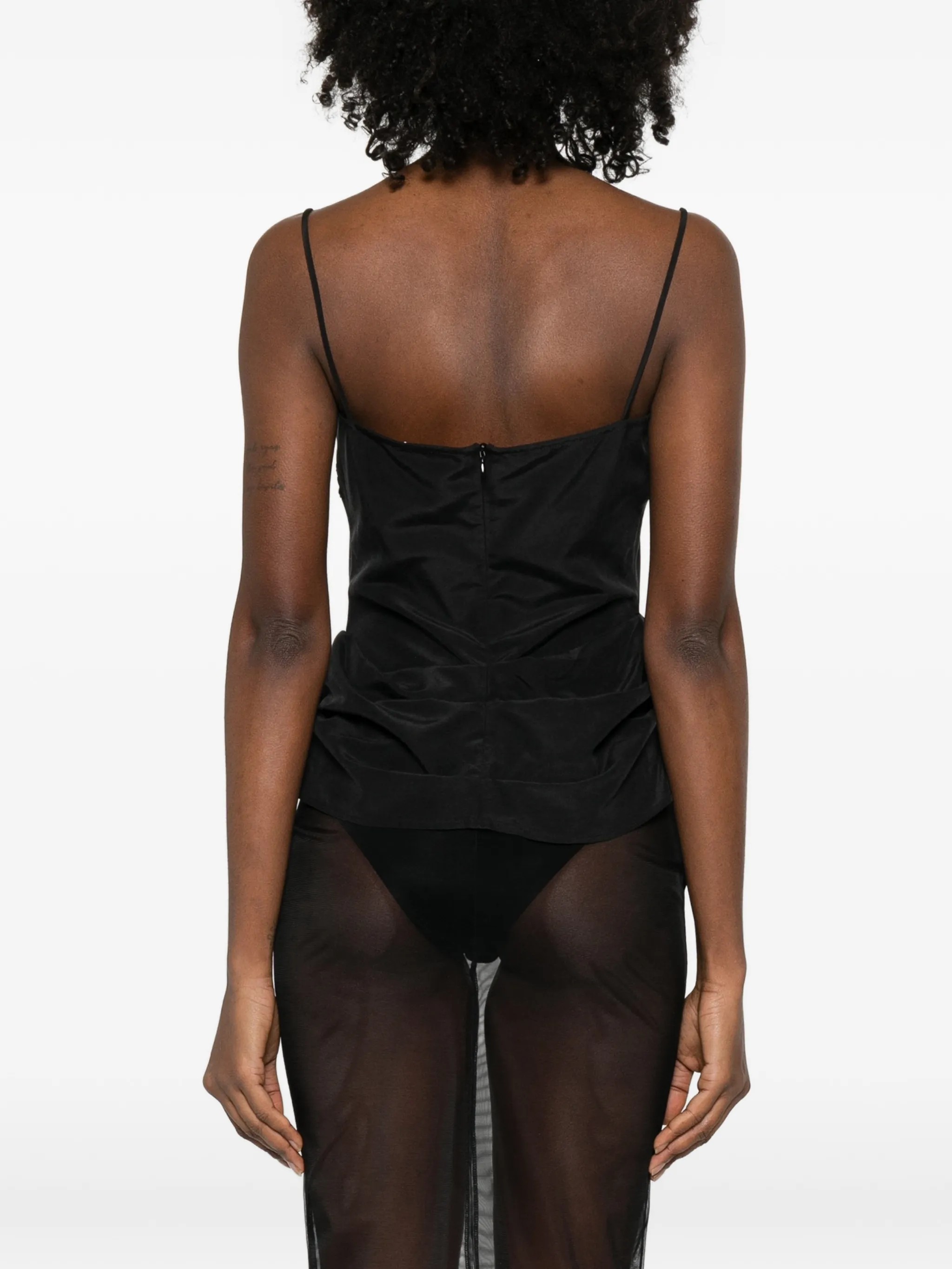 ❤️棉质宽花边收褶吊带上衣！两色 SML