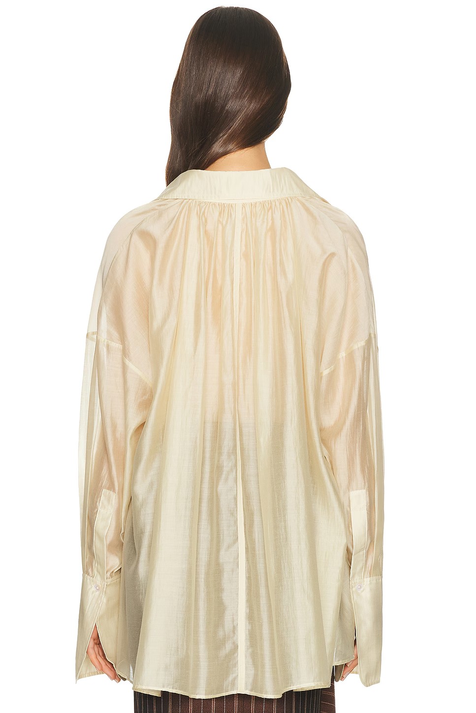 ❤️春季新色翻领收褶系带上衣！天丝面料 珠光感 宽松 百搭神器。SML