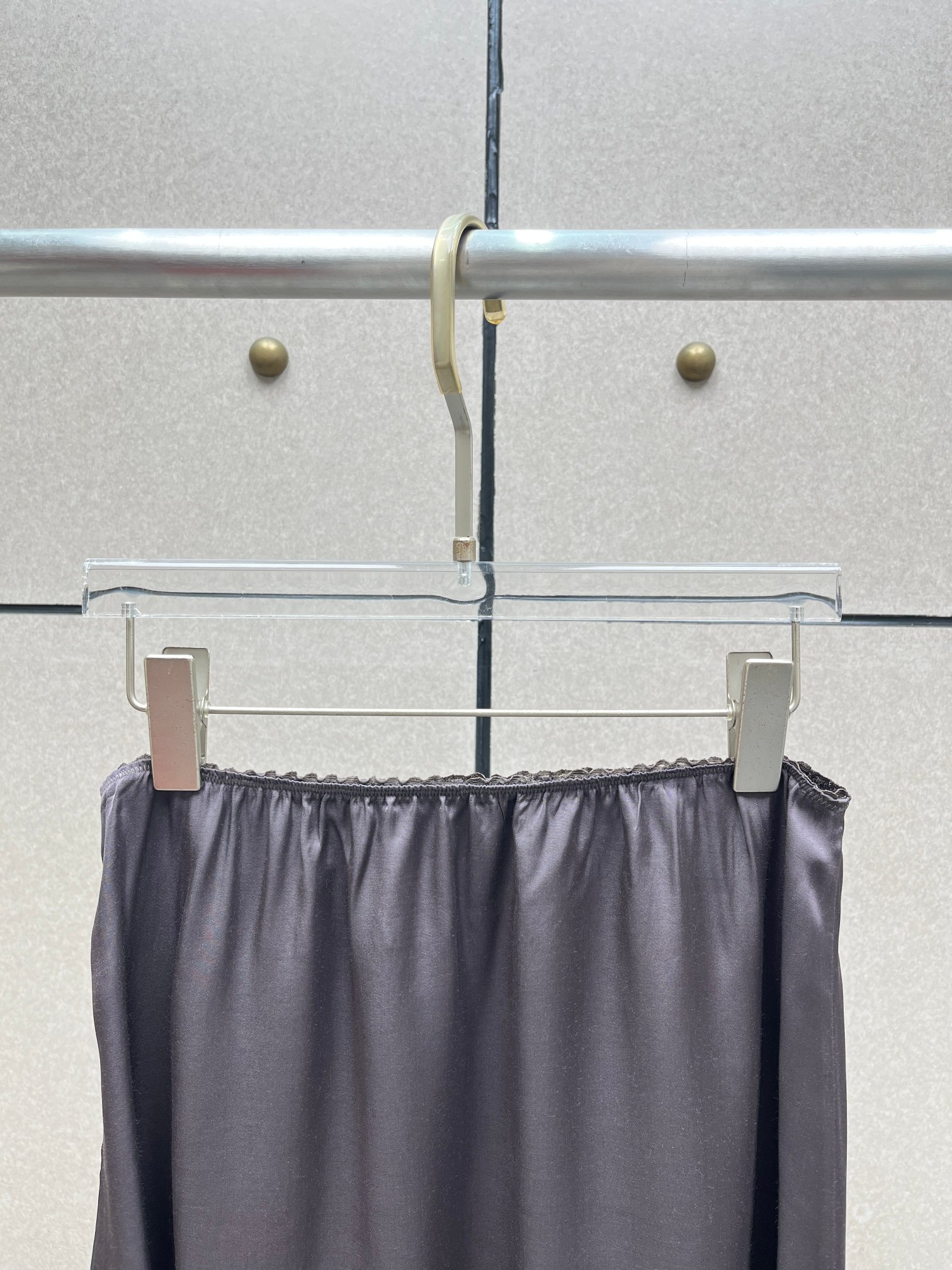 ❤️蕾丝花边半裙！定制染色丝质面料 两色 SML