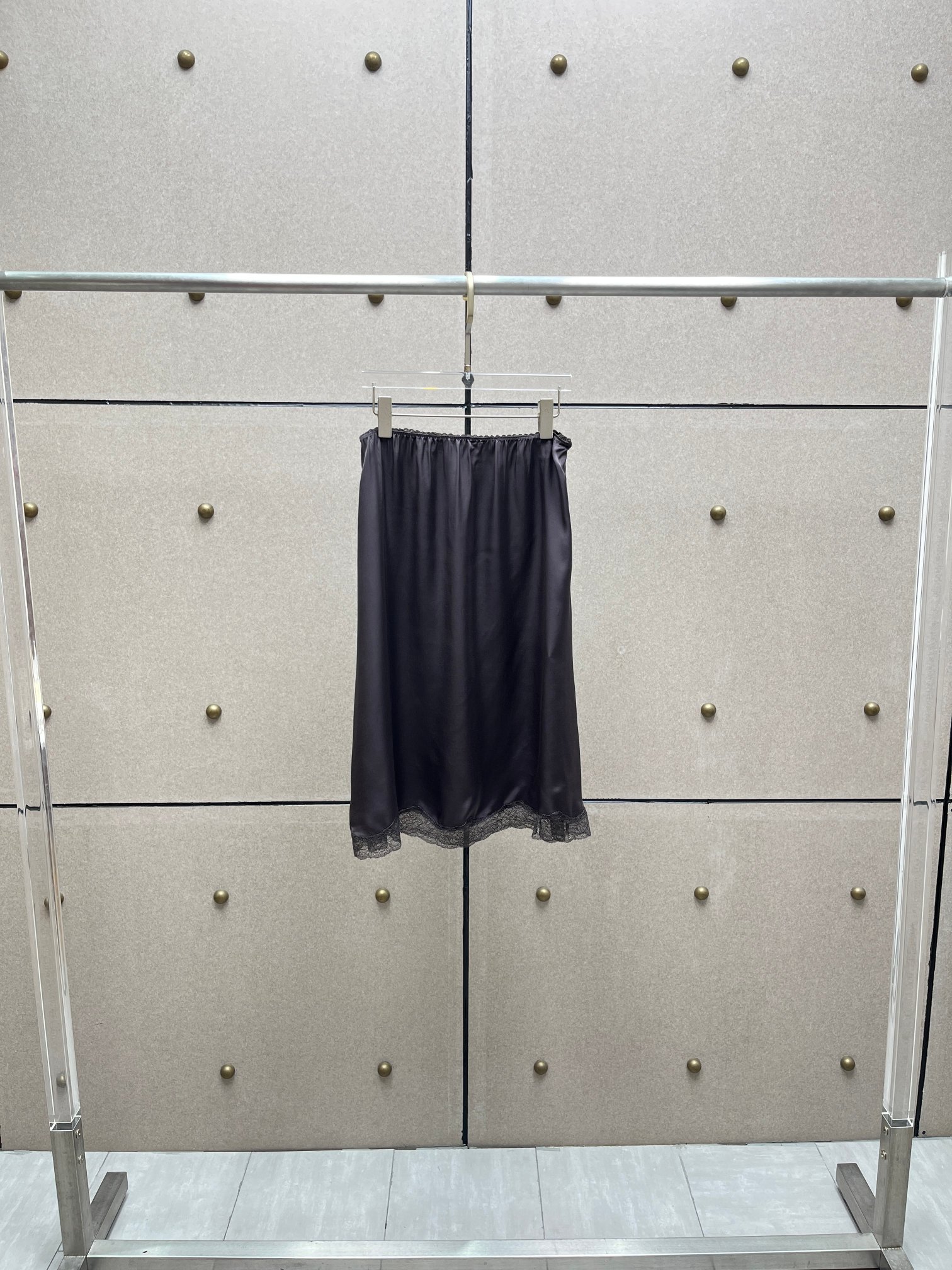 ❤️蕾丝花边半裙！定制染色丝质面料 两色 SML