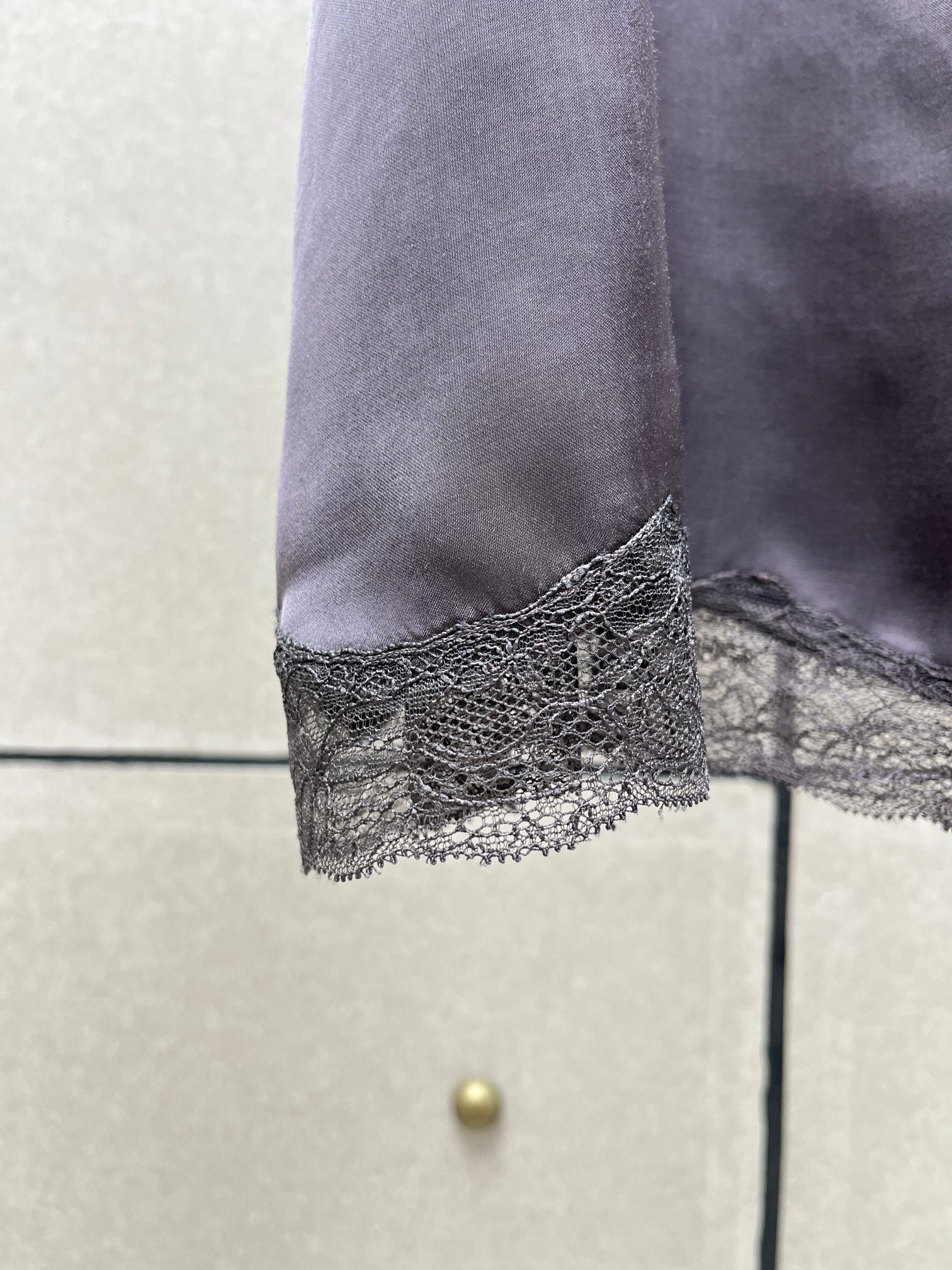 ❤️蕾丝花边半裙！定制染色丝质面料 两色 SML