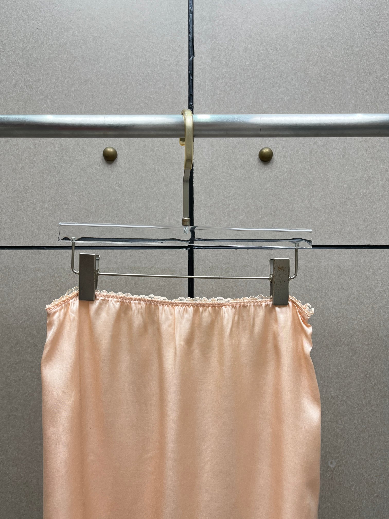 ❤️蕾丝花边半裙！定制染色丝质面料 两色 SML