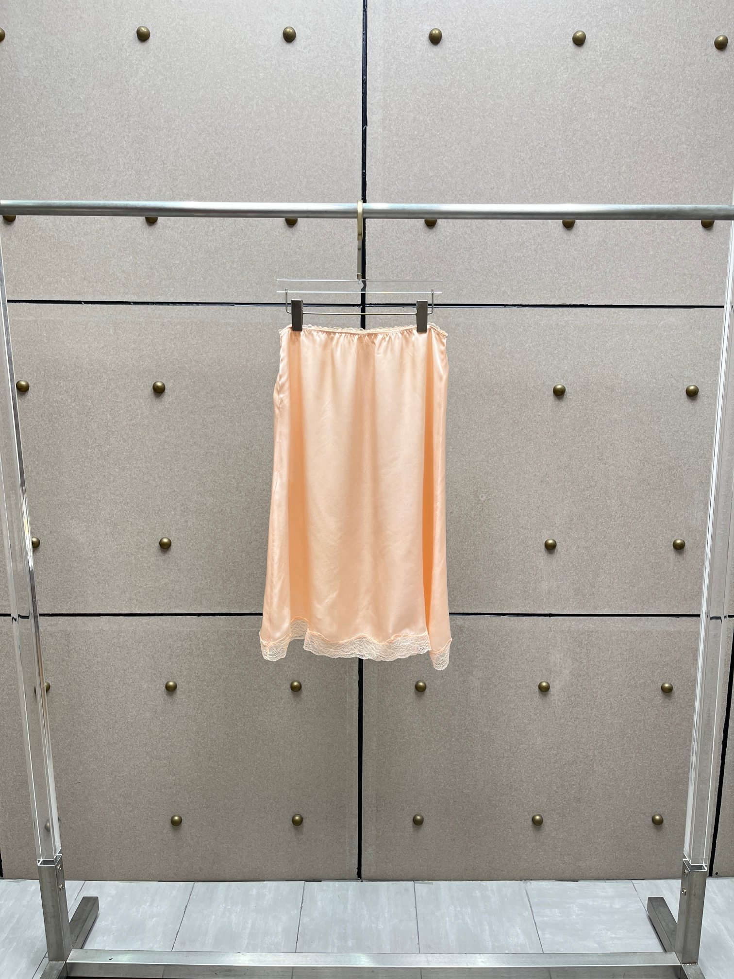 ❤️蕾丝花边半裙！定制染色丝质面料 两色 SML