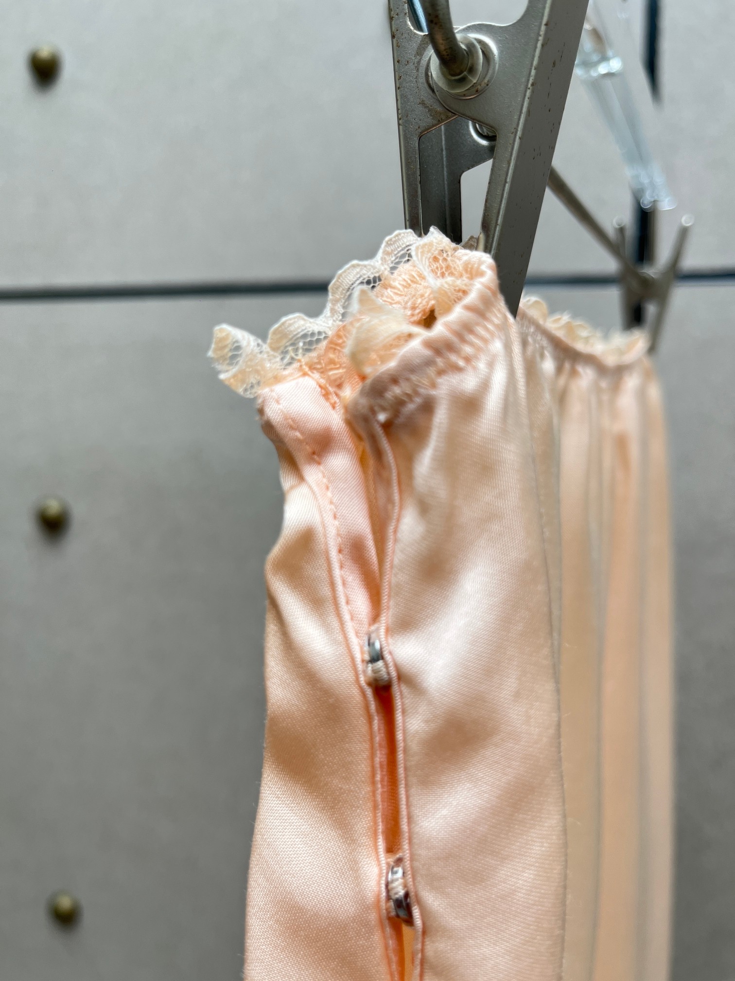 ❤️蕾丝花边半裙！定制染色丝质面料 两色 SML