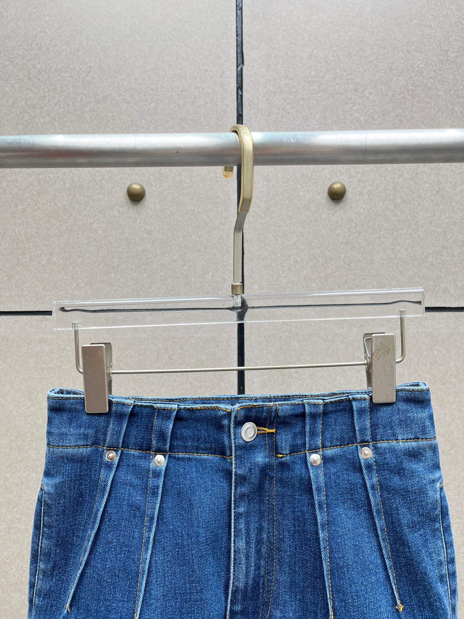 ❤️压褶牛仔短裤！棉 SML