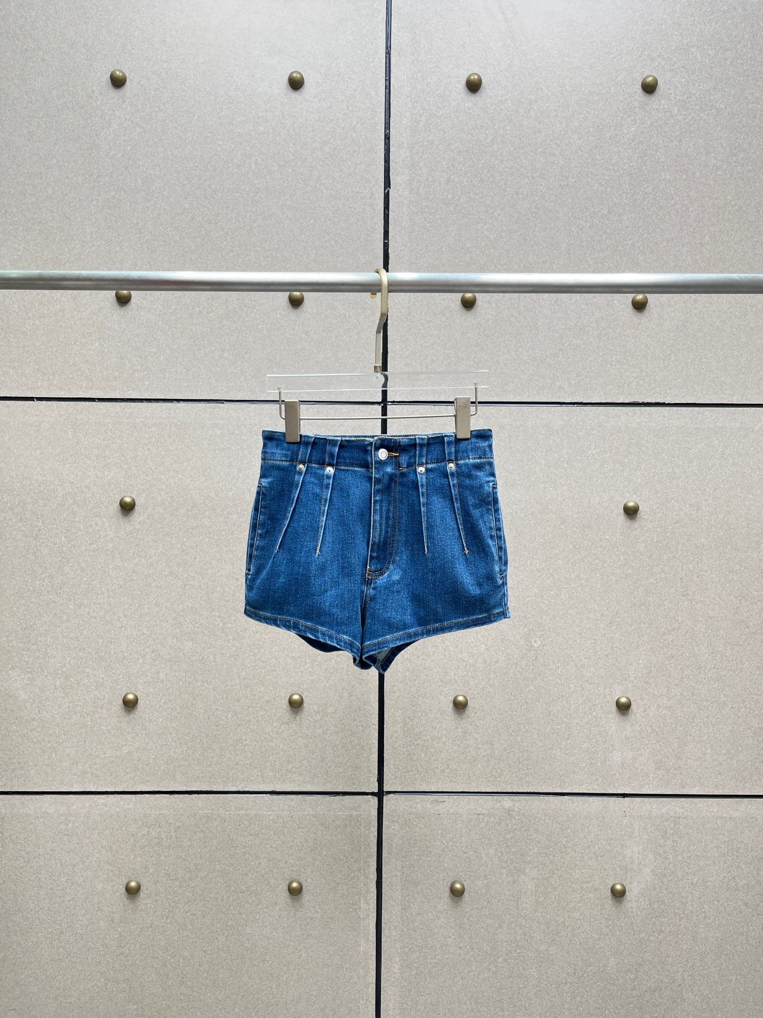 ❤️压褶牛仔短裤！棉 SML