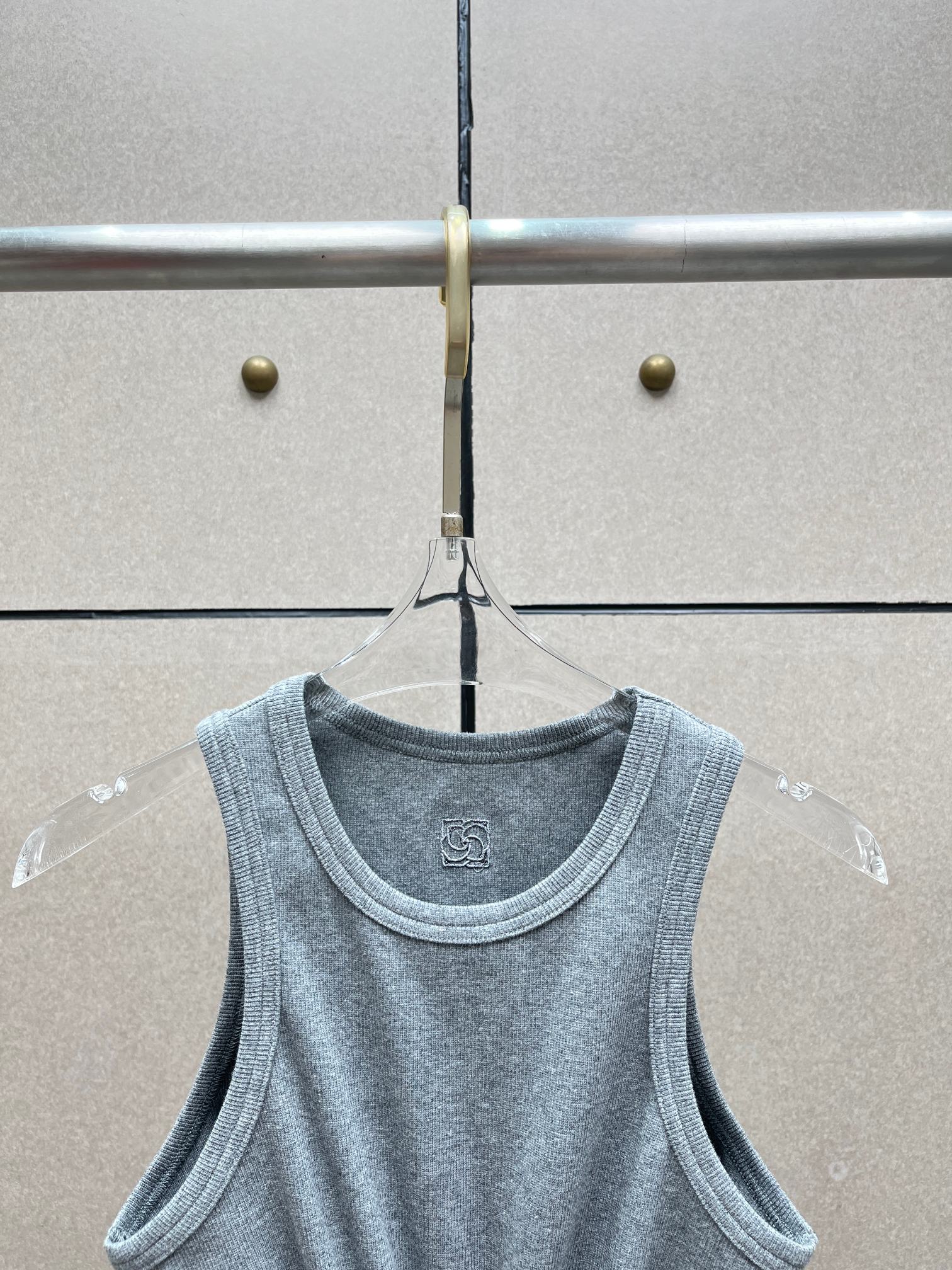 ♥️打结纽花螺纹背心！棉 SML