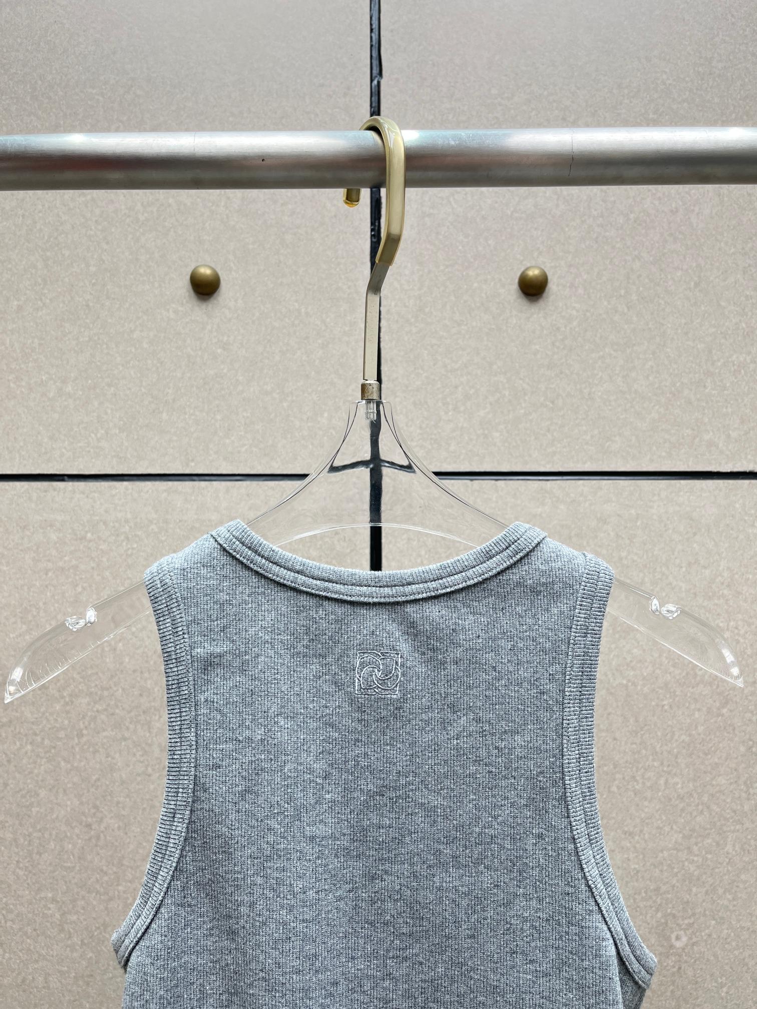 ♥️打结纽花螺纹背心！棉 SML