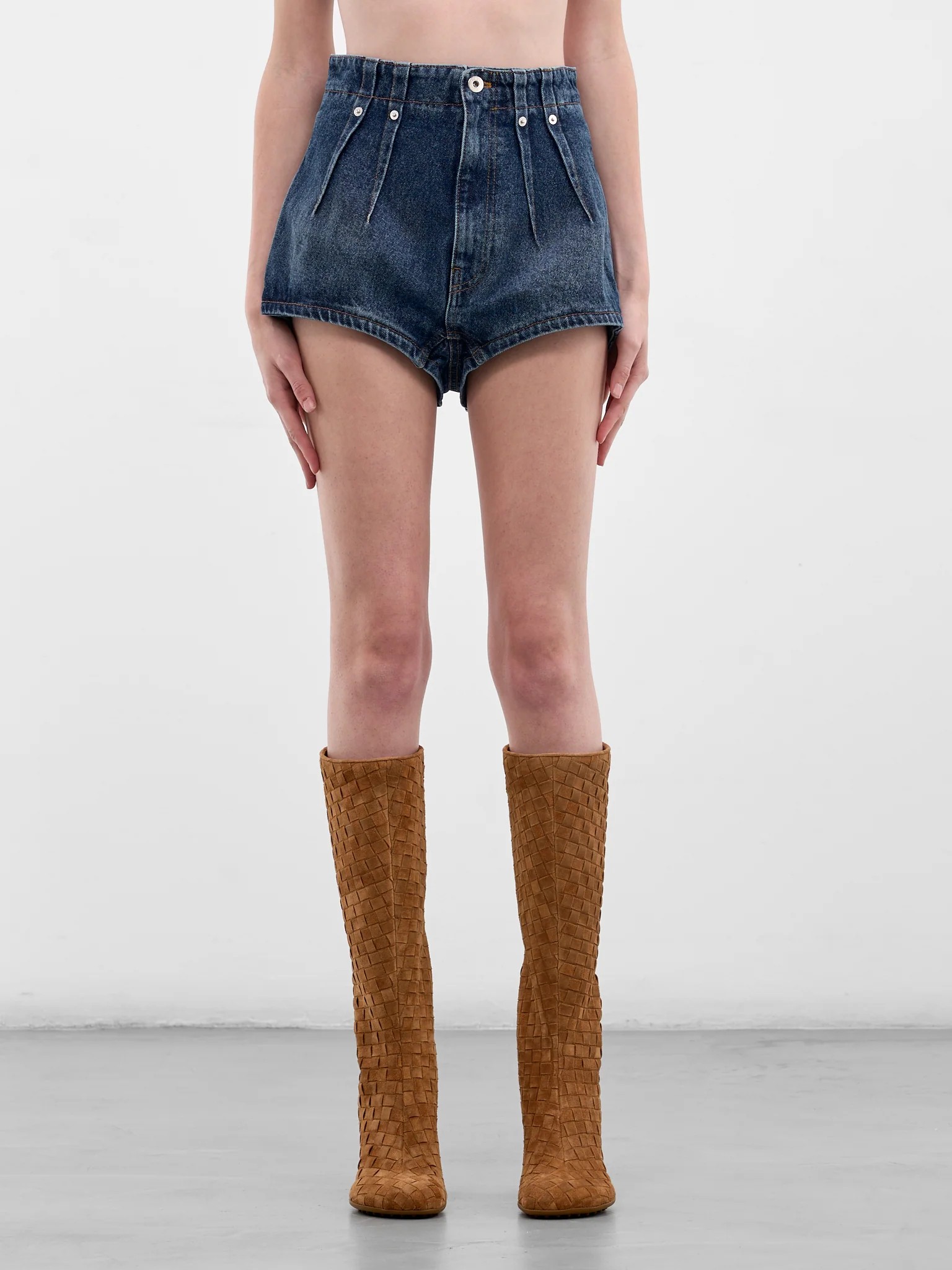 ❤️压褶牛仔短裤！棉 SML