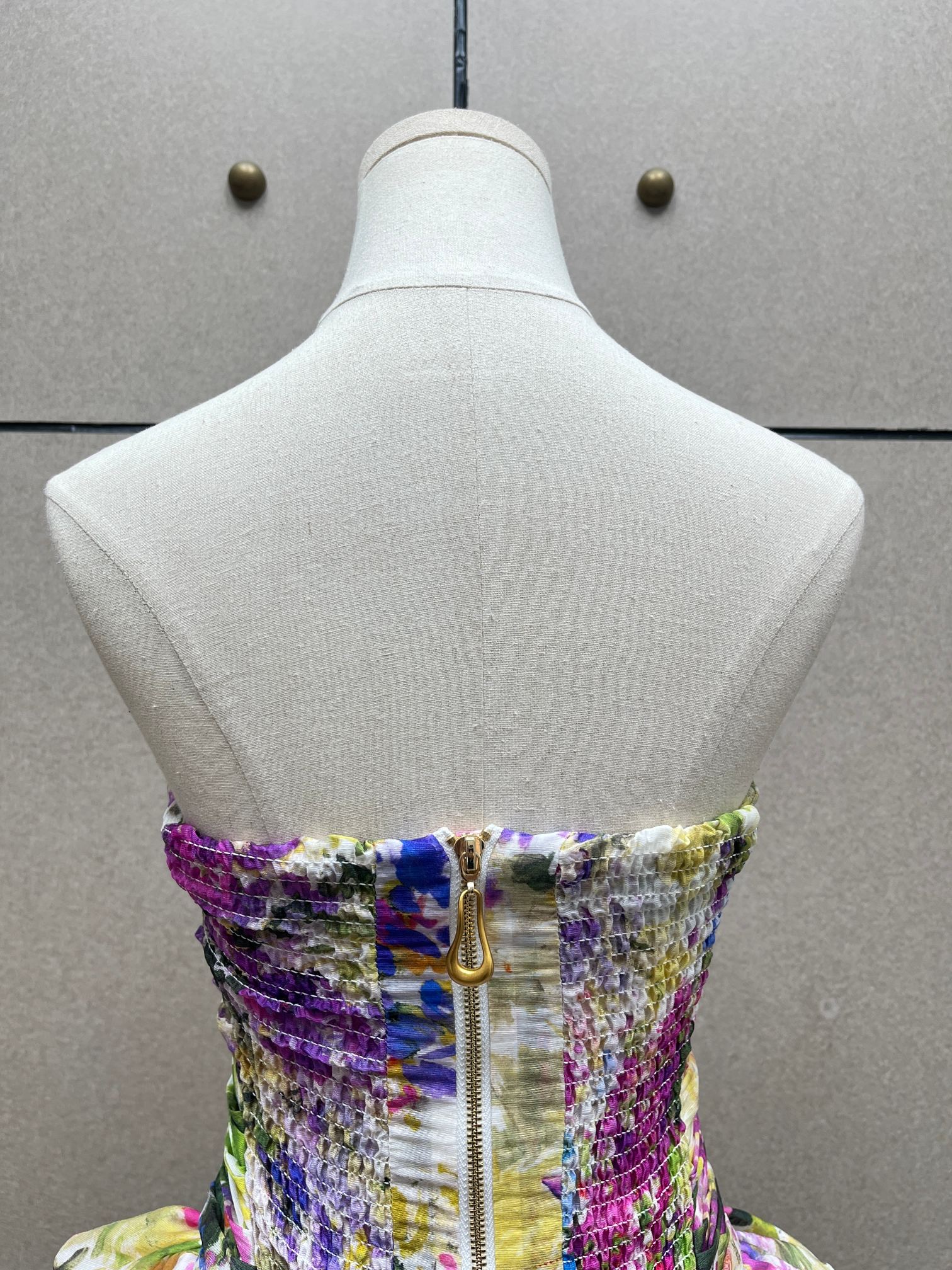 ❤️天丝亚麻混纺印花连衣裙！天丝亚麻 SML